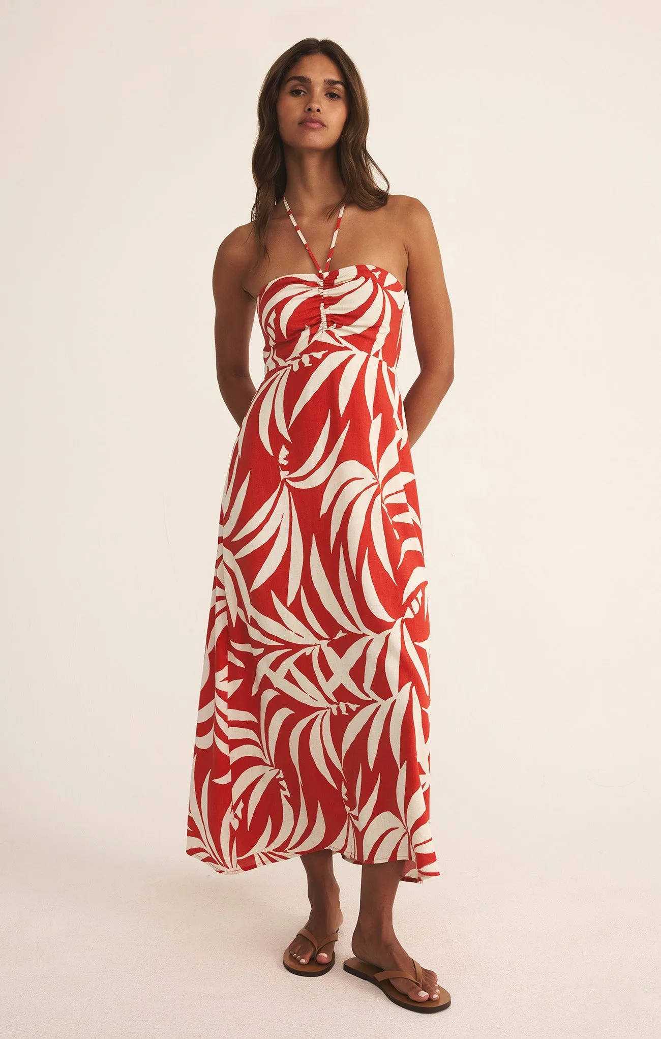 Elodi Palm Floral Midi Dress sold by Z Supply