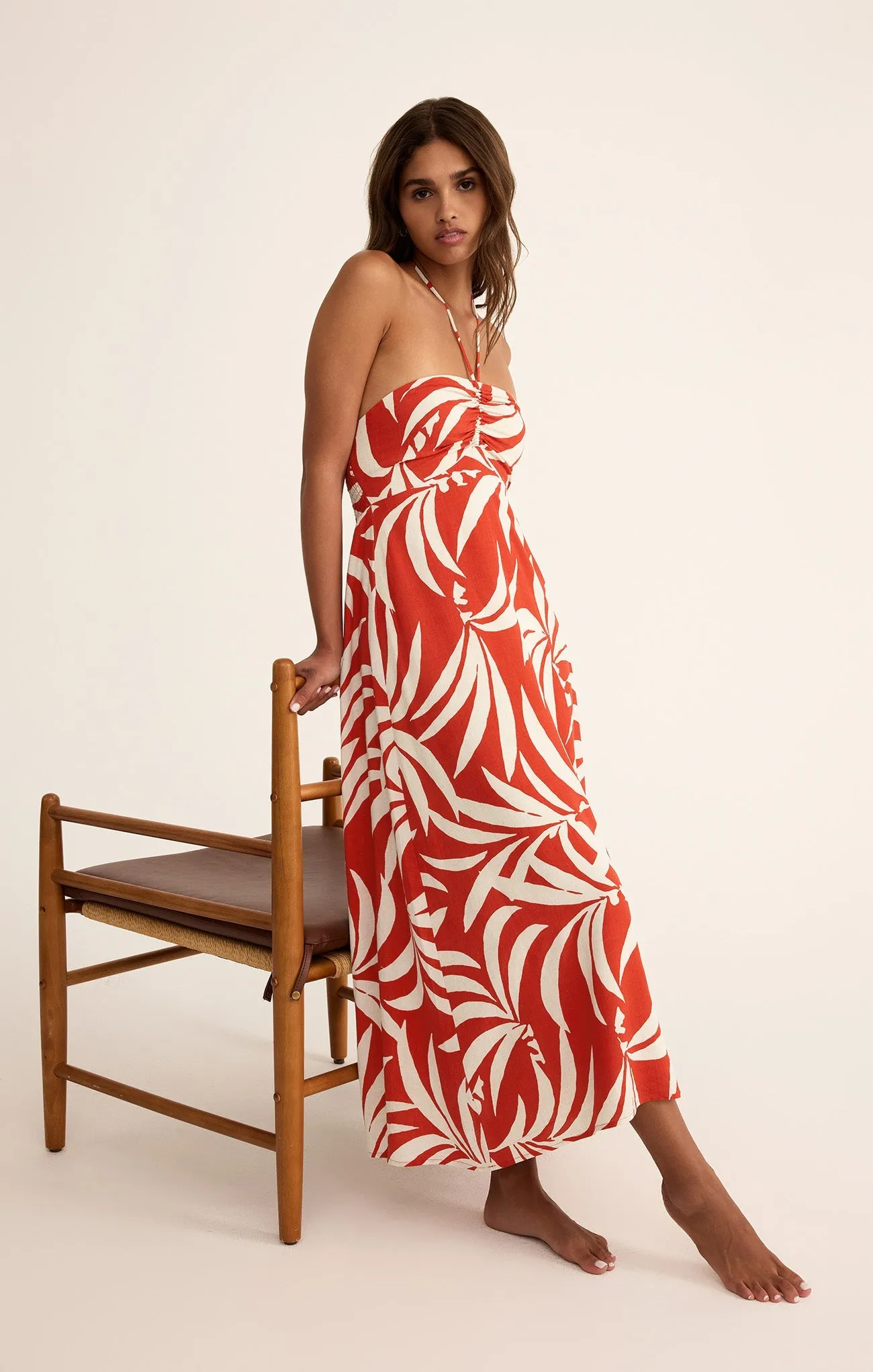 Elodi Palm Floral Midi Dress sold by Z Supply product image thumbnail 4