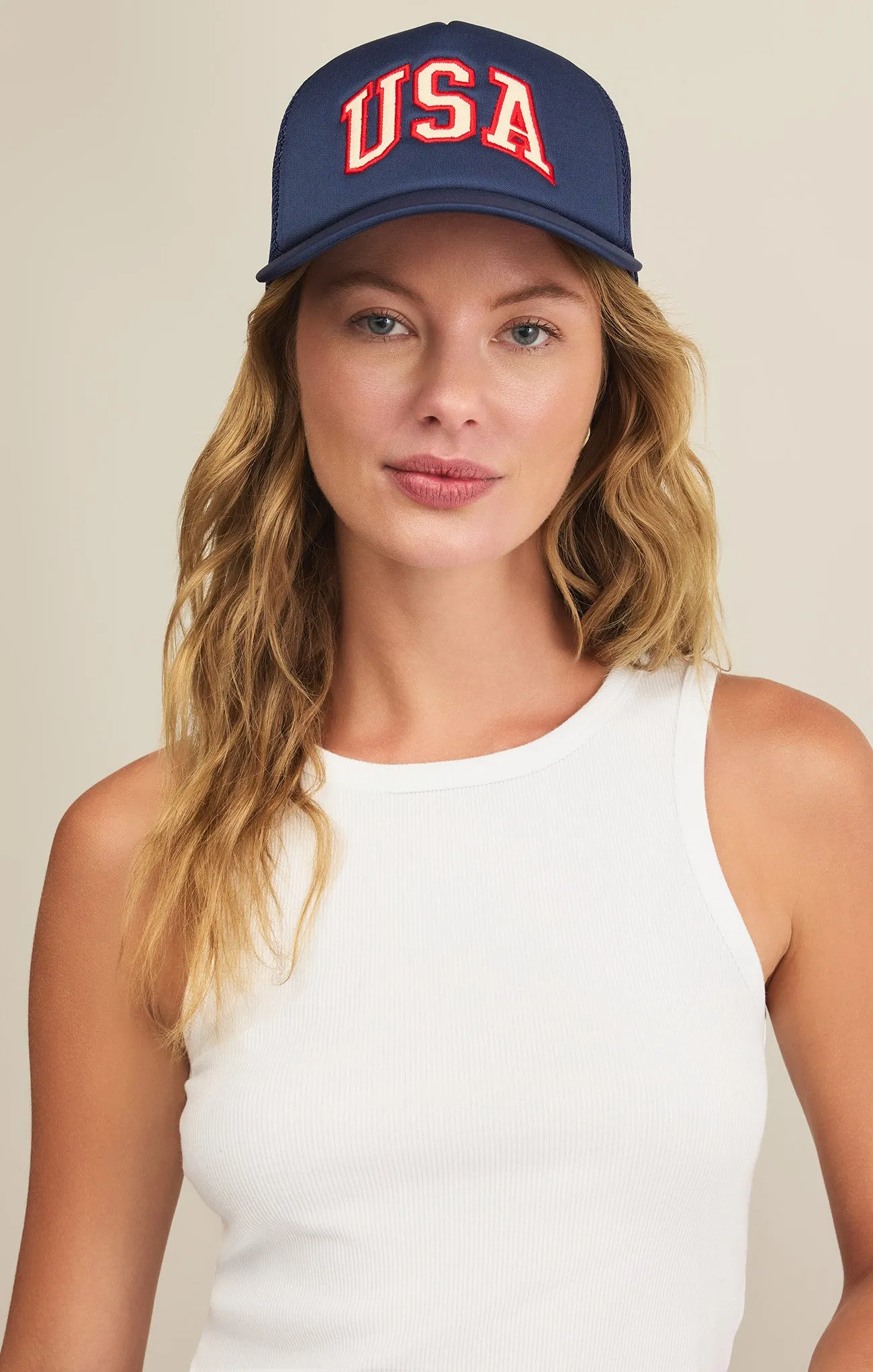 USA Applique Trucker Hat sold by Z Supply