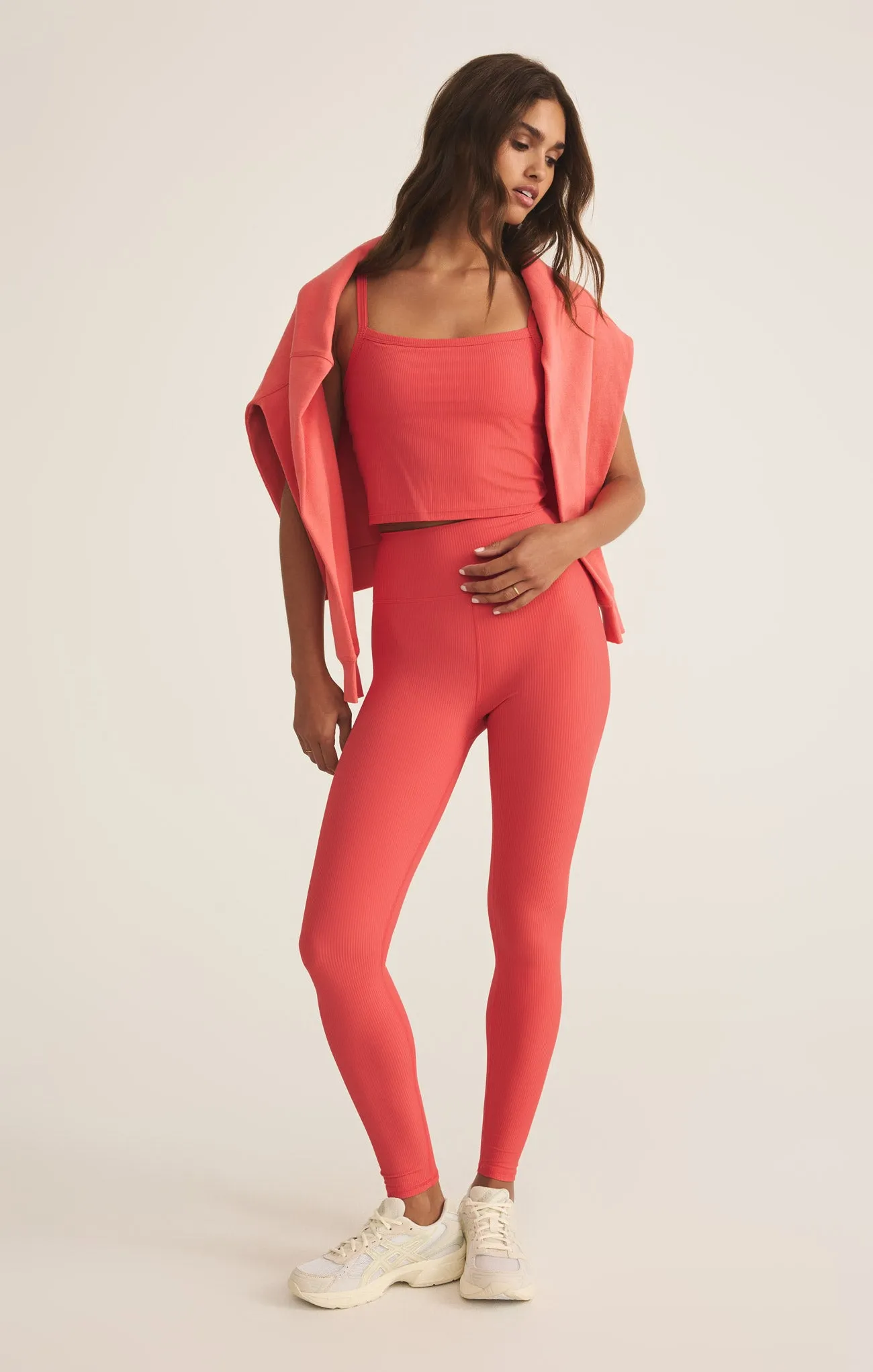Sporty Ribbed Cropped Tank Bra sold by Z Supply product image thumbnail 4