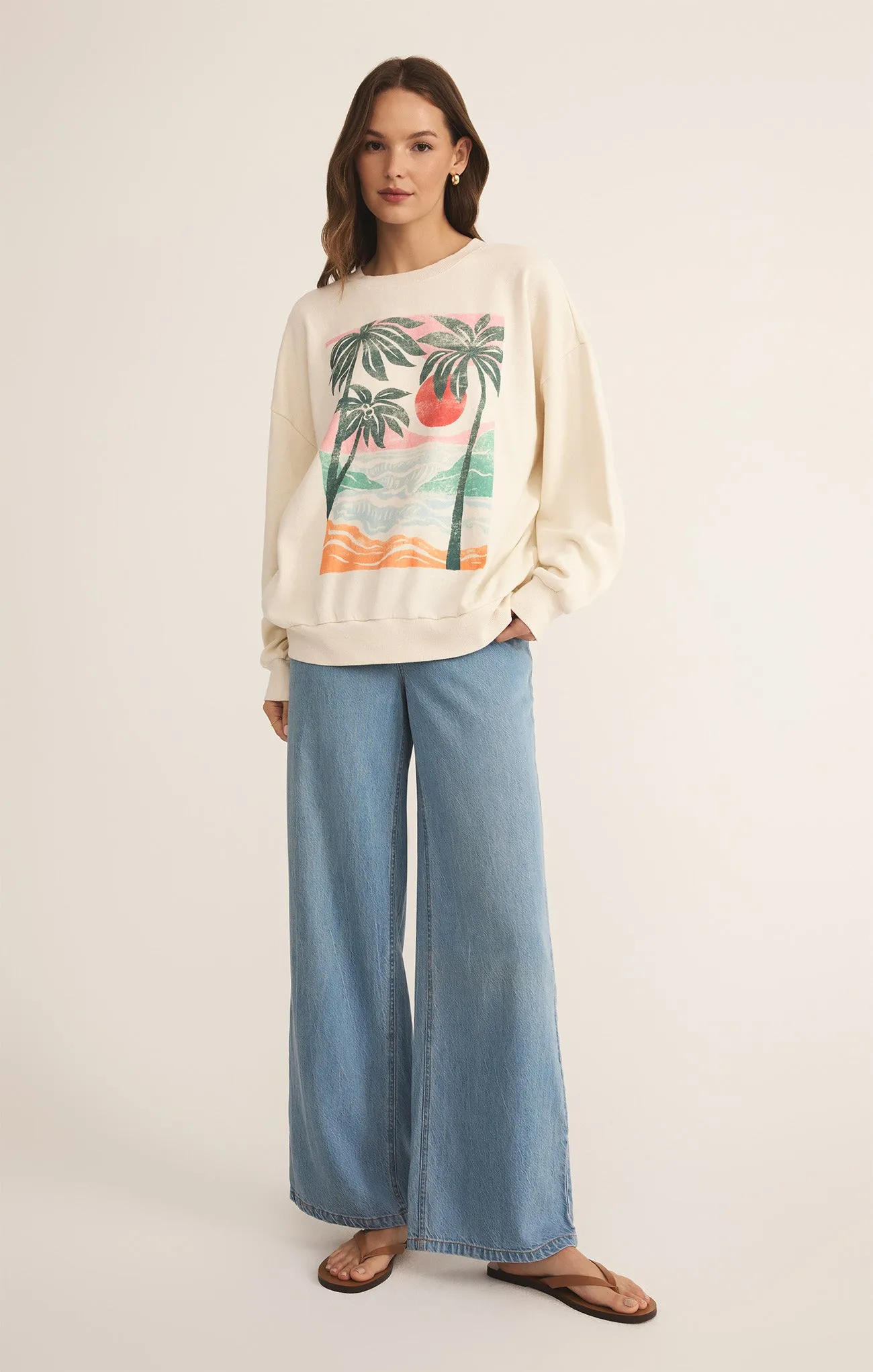 High Tide Sunday Sweatshirt sold by Z Supply product image thumbnail 4