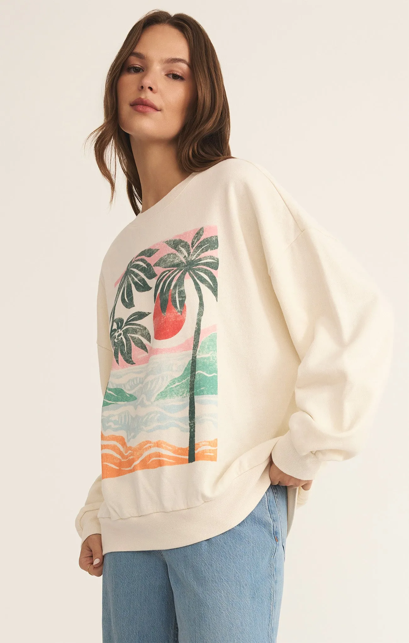 High Tide Sunday Sweatshirt sold by Z Supply product image thumbnail 3