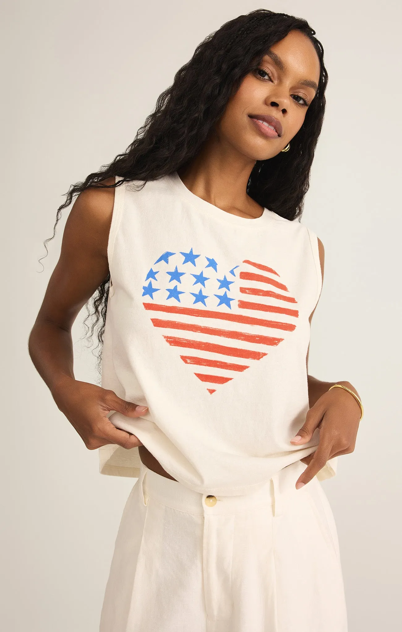 Stars & Stripes La Mer Tank sold by Z Supply product image thumbnail 5