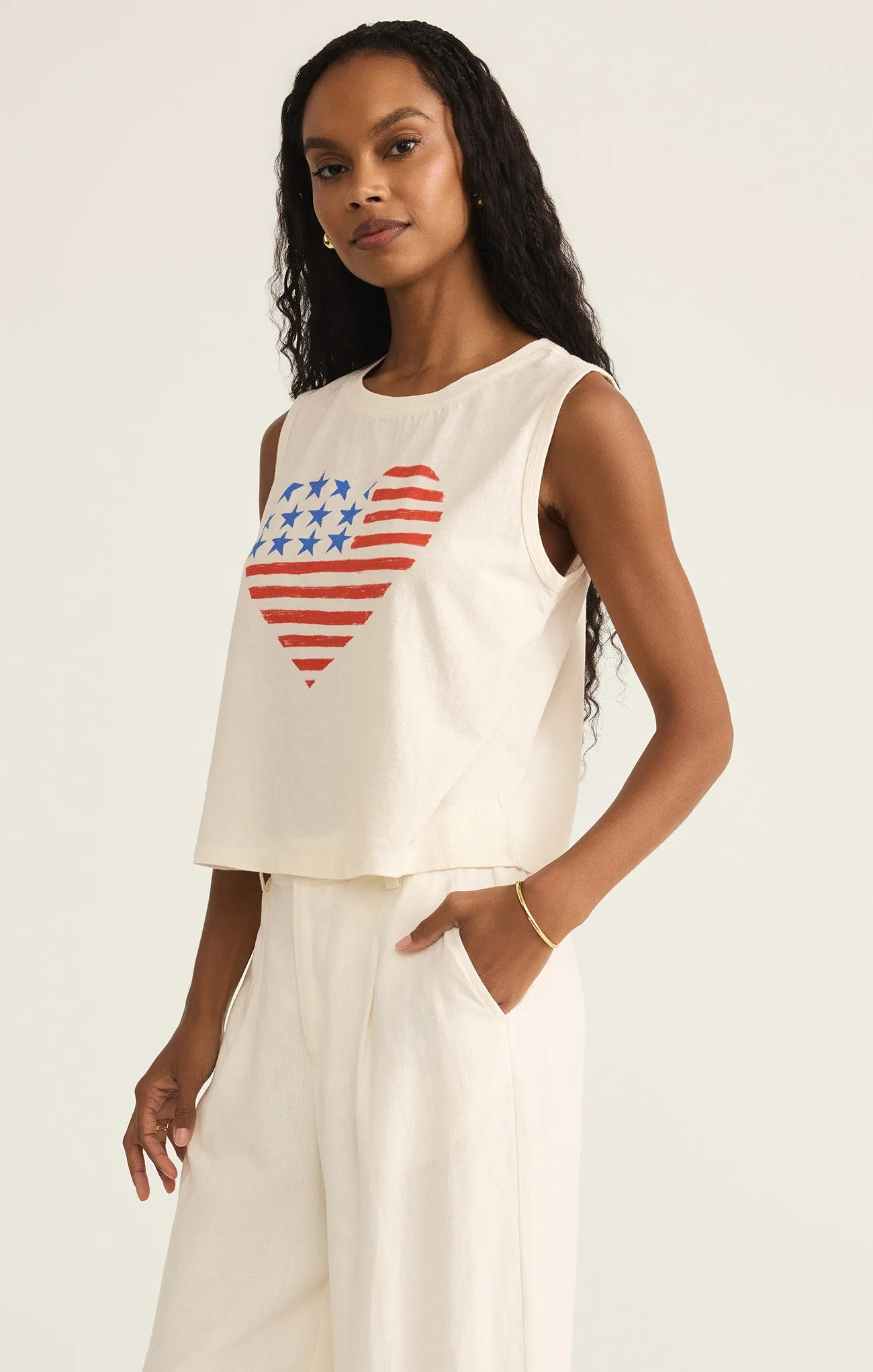 Stars & Stripes La Mer Tank sold by Z Supply product image thumbnail 3