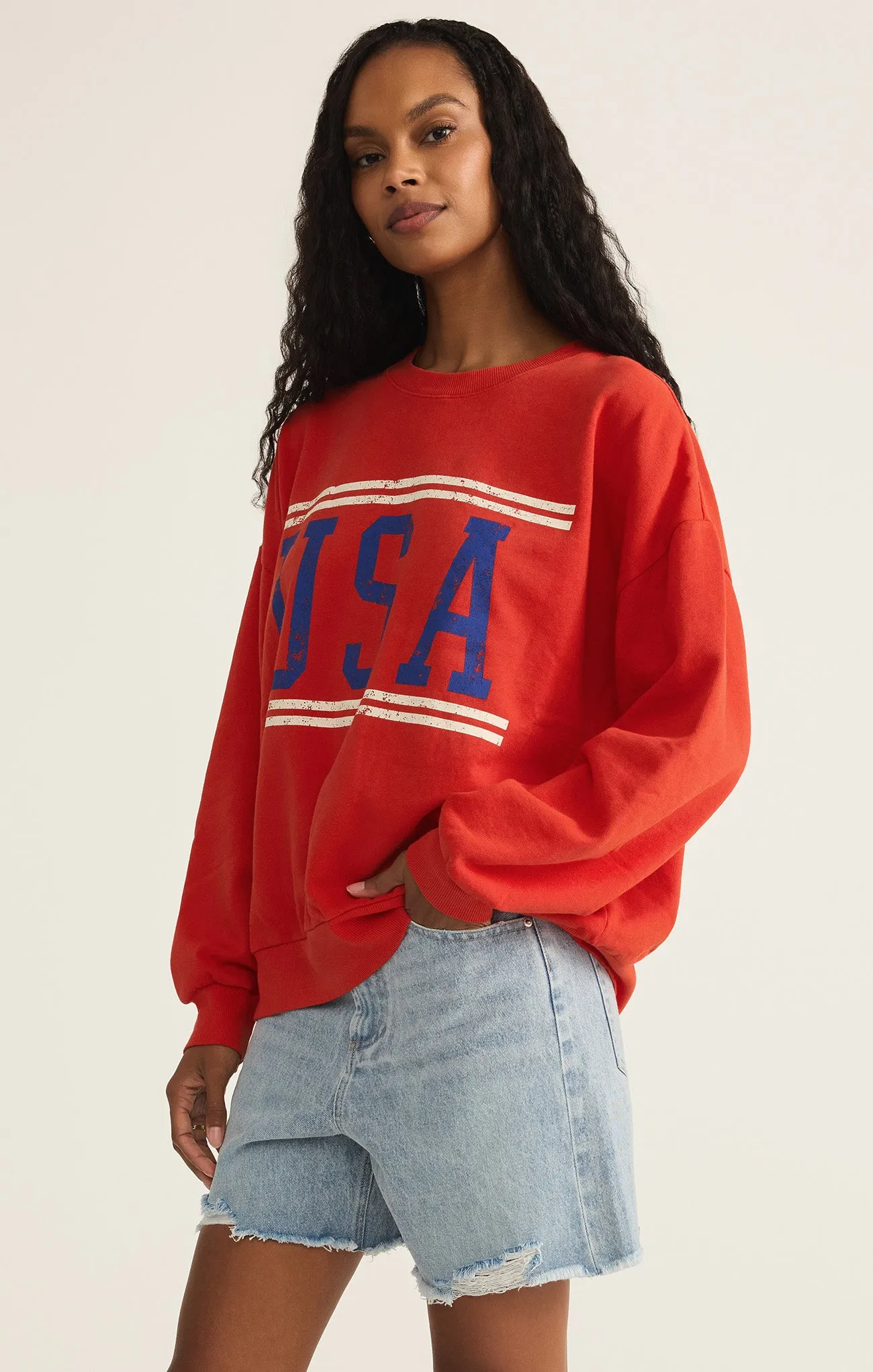 USA Sunday Sweatshirt sold by Z Supply product image thumbnail 3