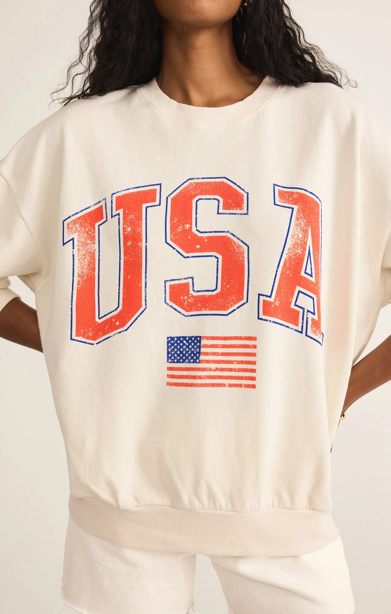 Flag Sunday Sweatshirt sold by Z Supply product image thumbnail 5