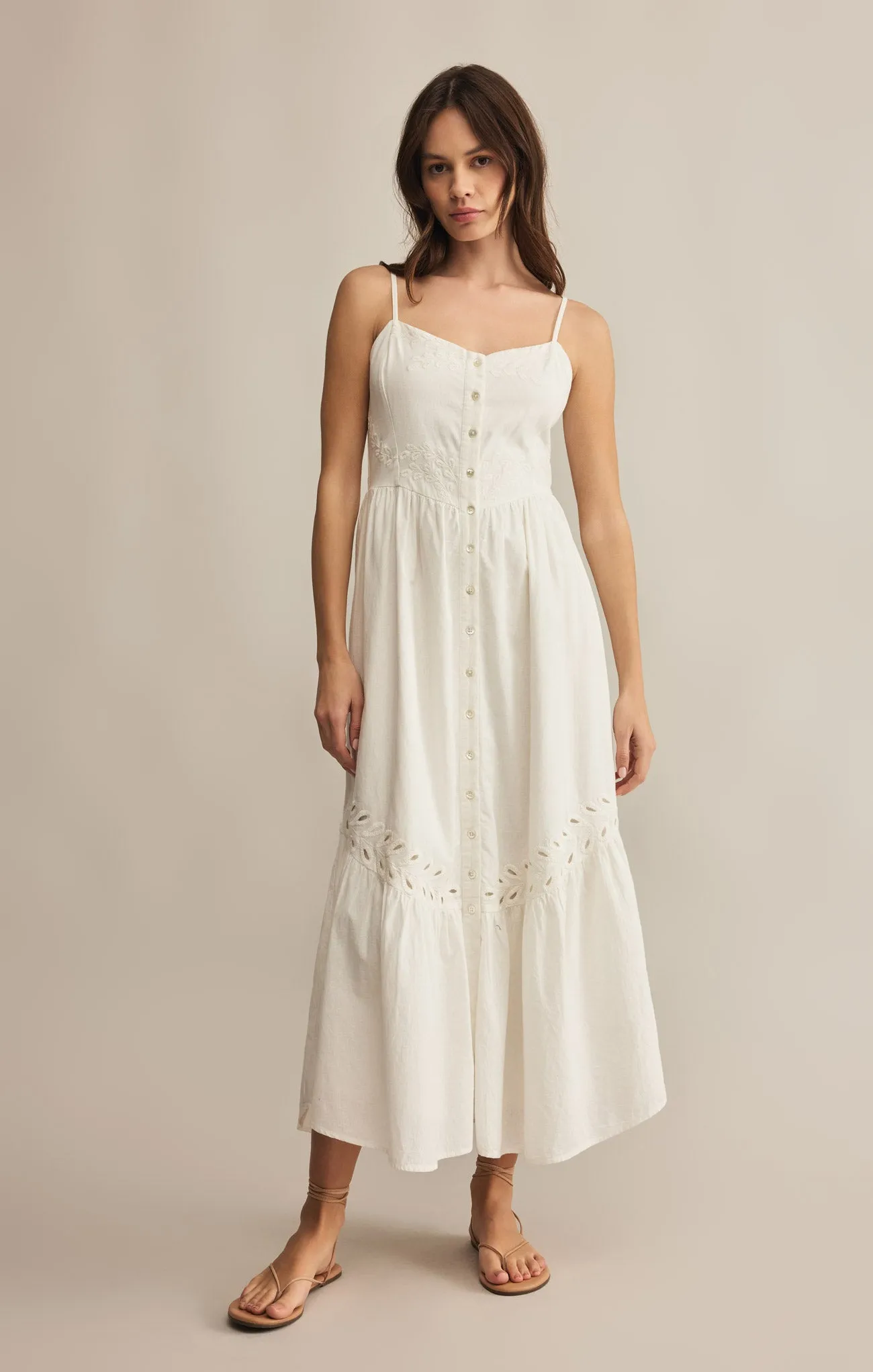 Citadelle Embroidered Linen Maxi Dress sold by Z Supply product image thumbnail 3