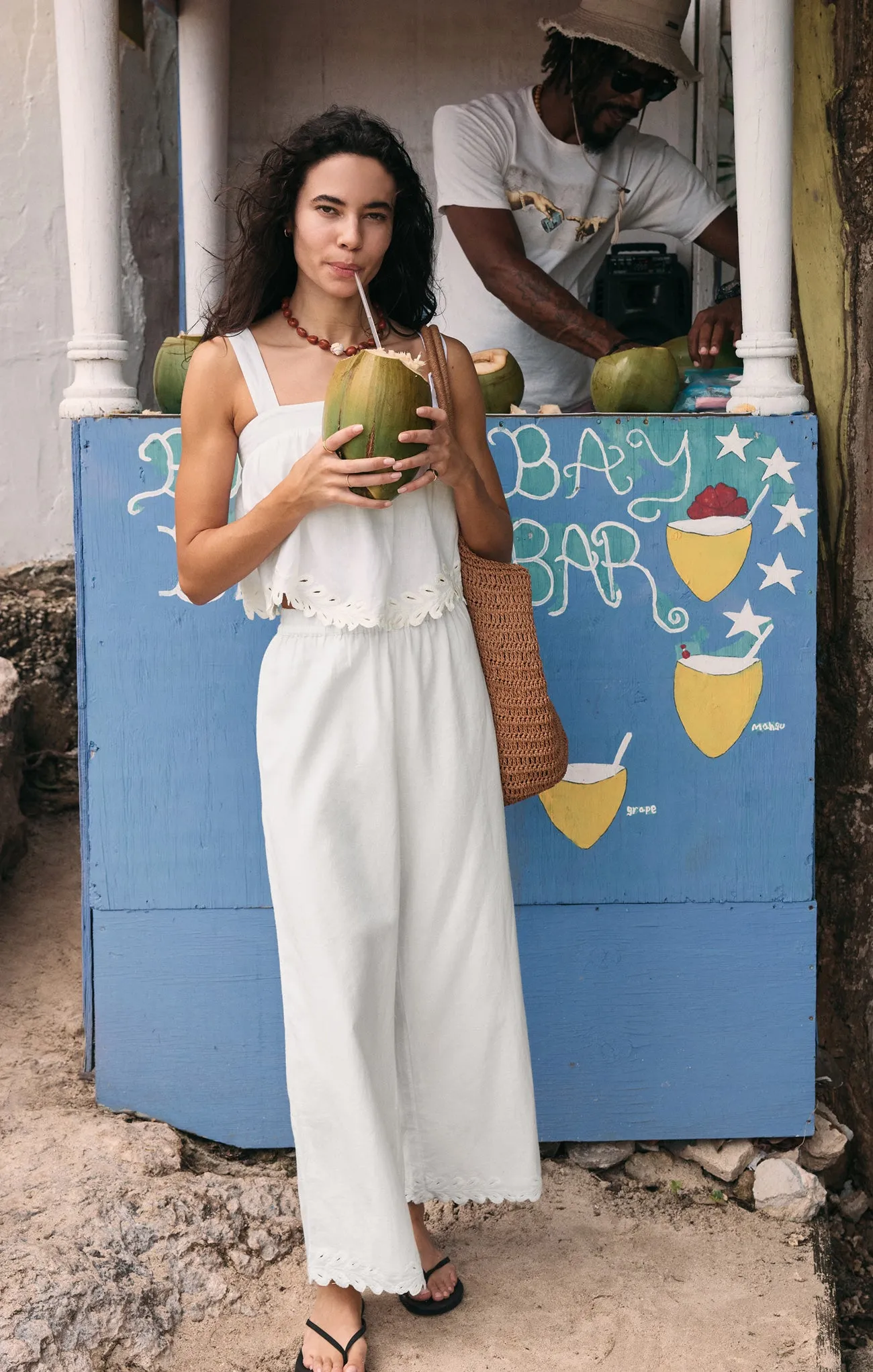 Pesaro Embroidered Linen Pant sold by Z Supply