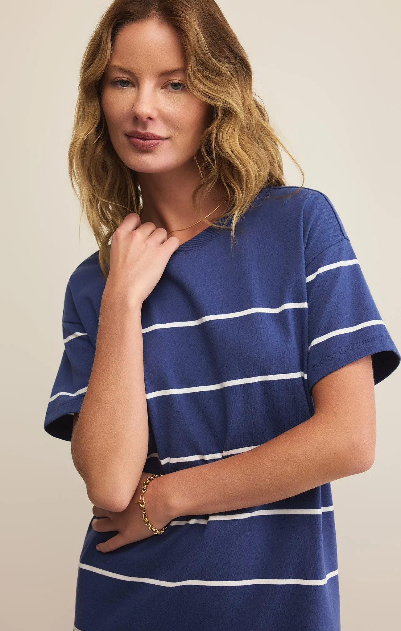 Sway Stripe Mini Tee Dress sold by Z Supply product image thumbnail 5