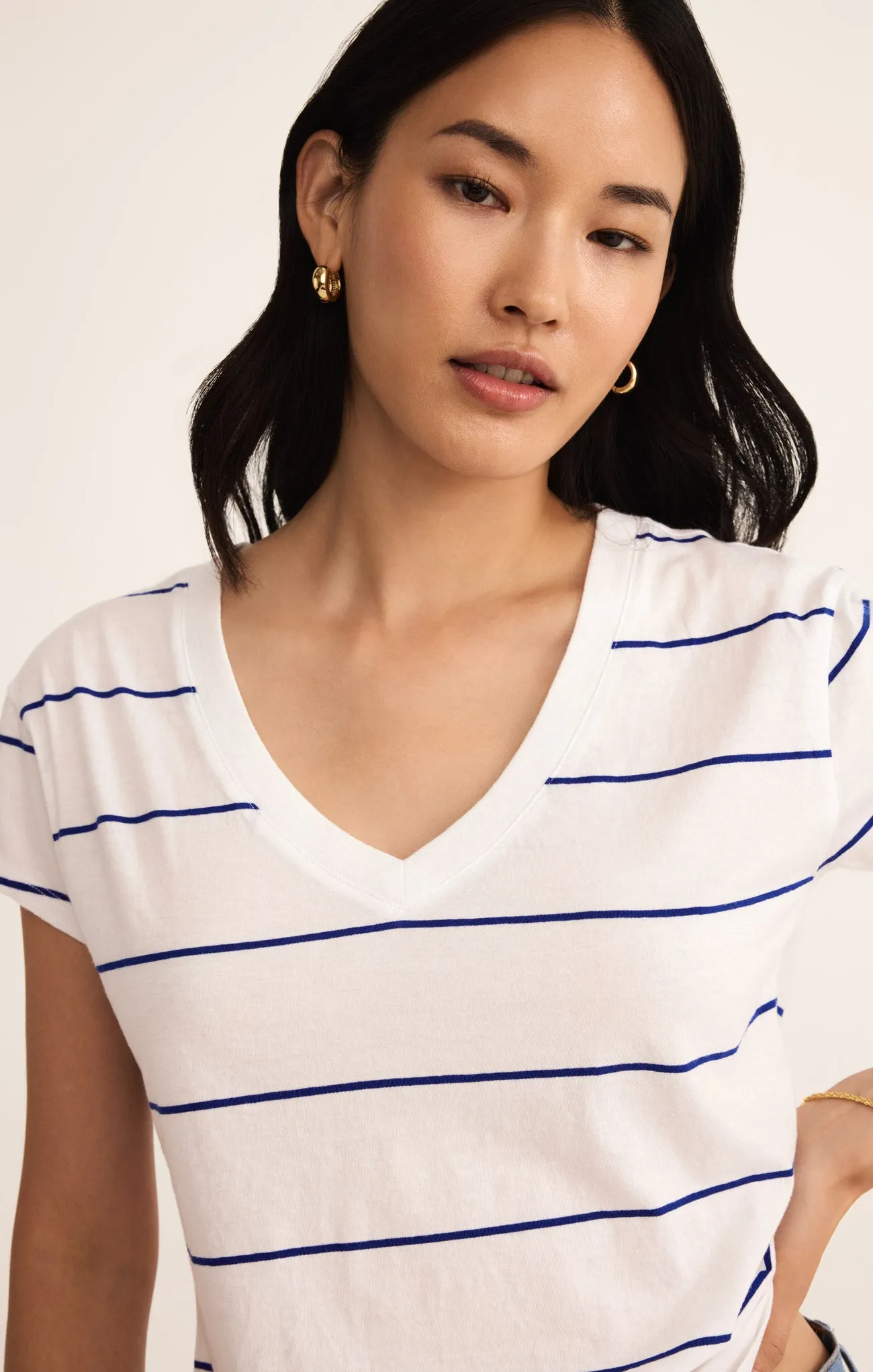 Striped Modern V-Neck Tee sold by Z Supply product image thumbnail 5