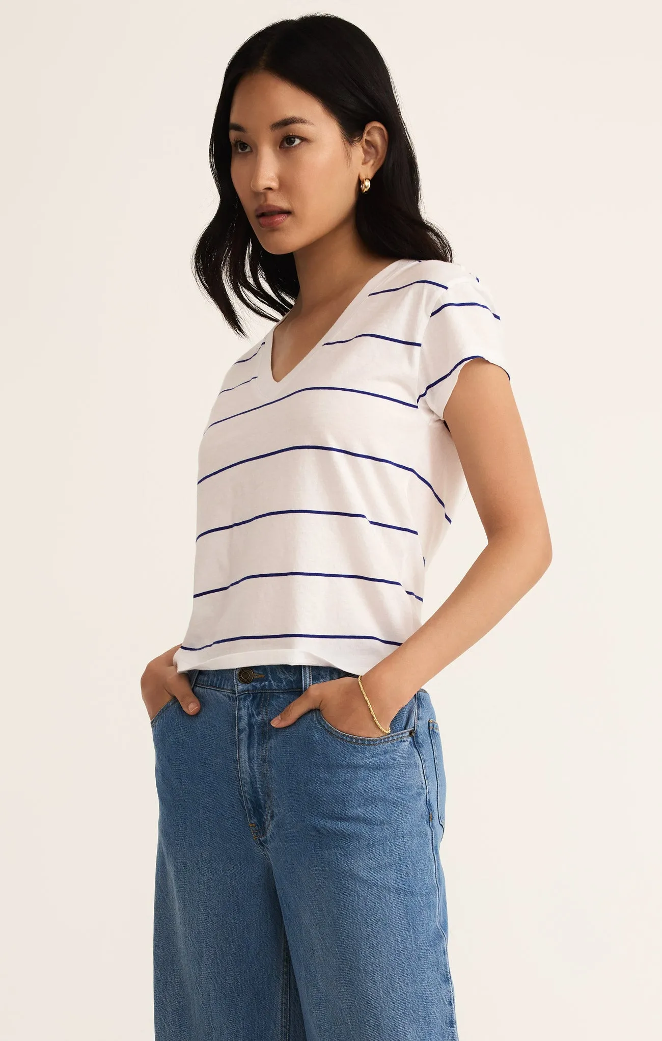 Striped Modern V-Neck Tee sold by Z Supply product image thumbnail 3