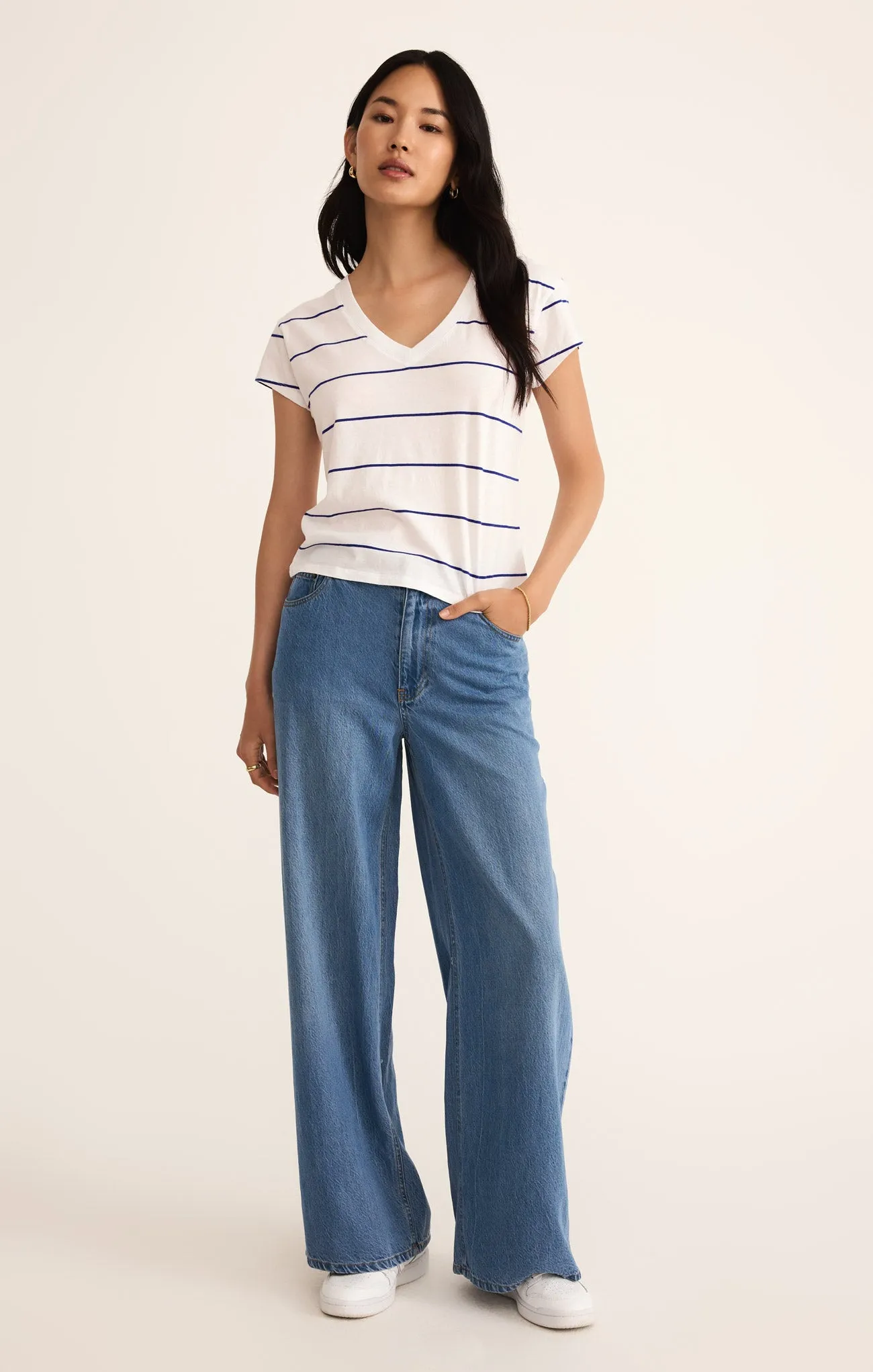 Striped Modern V-Neck Tee sold by Z Supply product image thumbnail 4