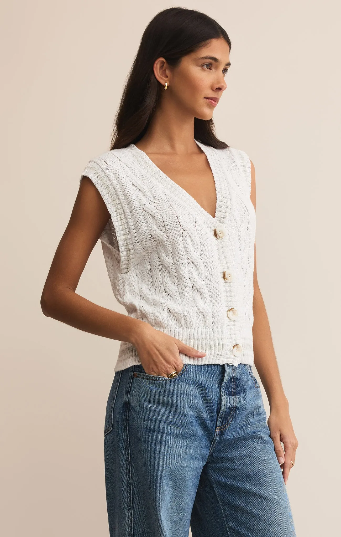 Fairway Cable Knit Vest sold by Z Supply product image thumbnail 3