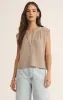 Cliffside V-Neck Airy Gauze Top sold by Z Supply
