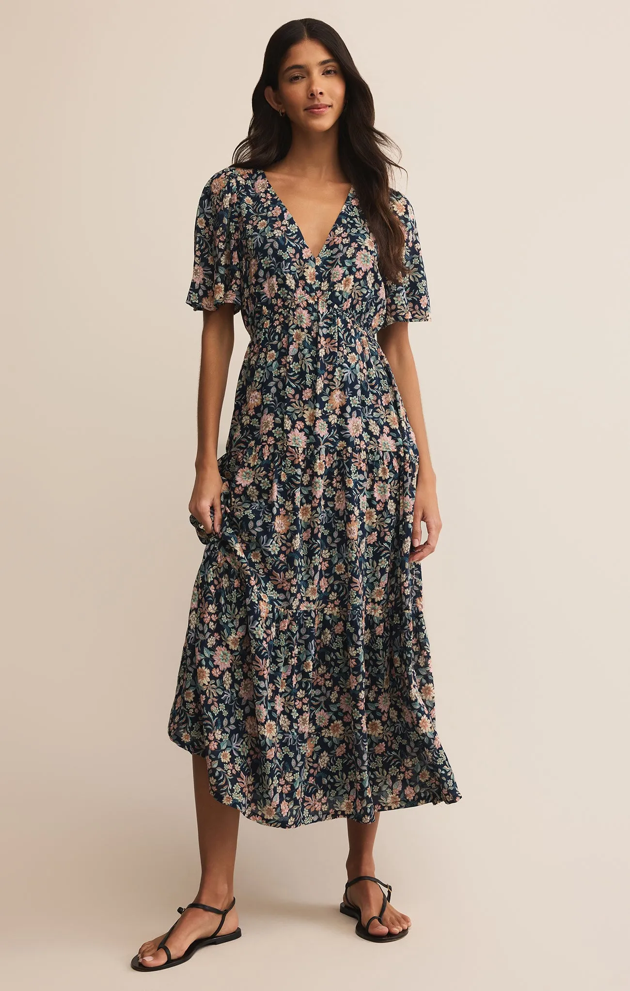 Kat Printed Midi Dress sold by Z Supply