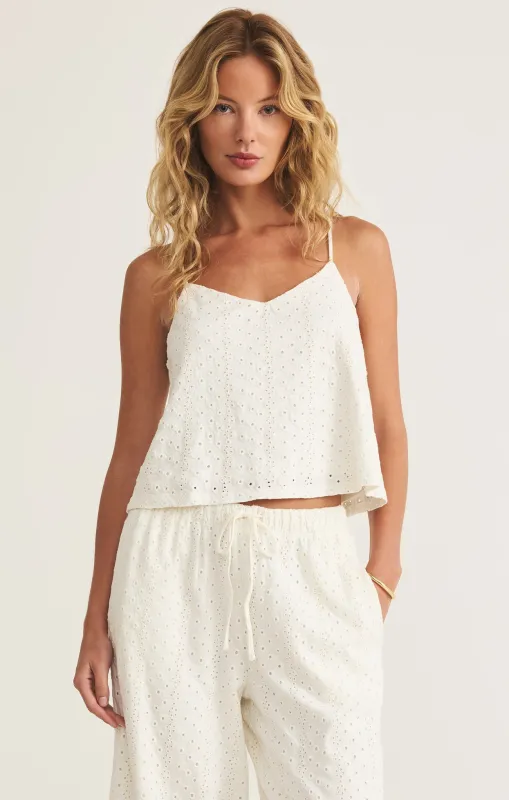 Sylvie Knit Eyelet Crop Tank sold by Z Supply