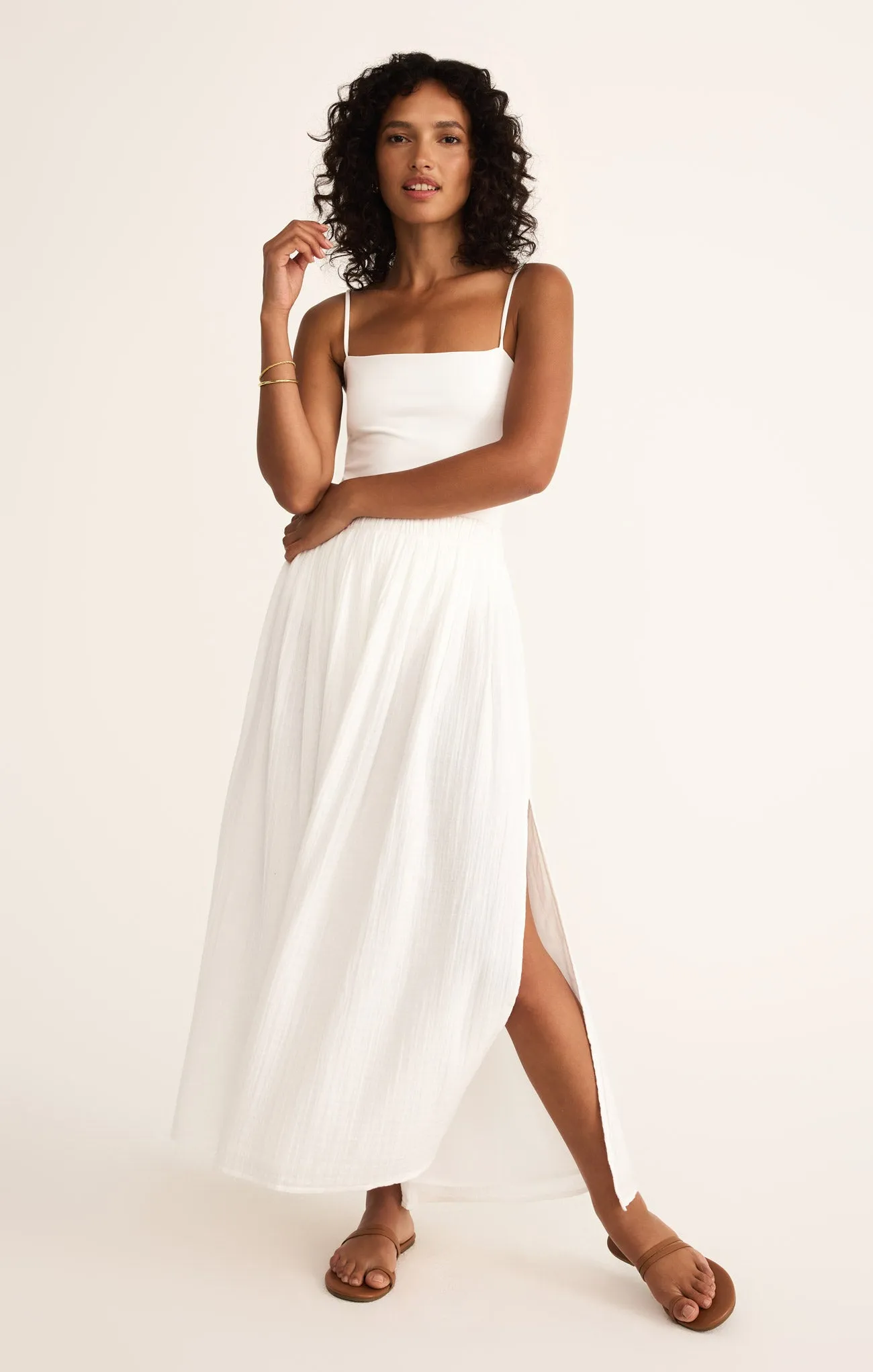 Reina Airy Gauze Midi Skirt sold by Z Supply product image thumbnail 5