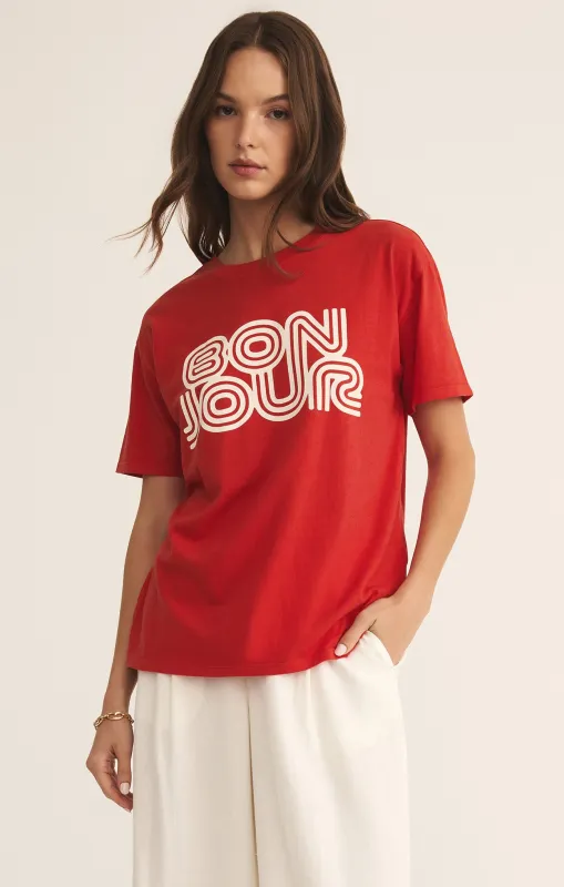 Bonjour Boyfriend Tee sold by Z Supply