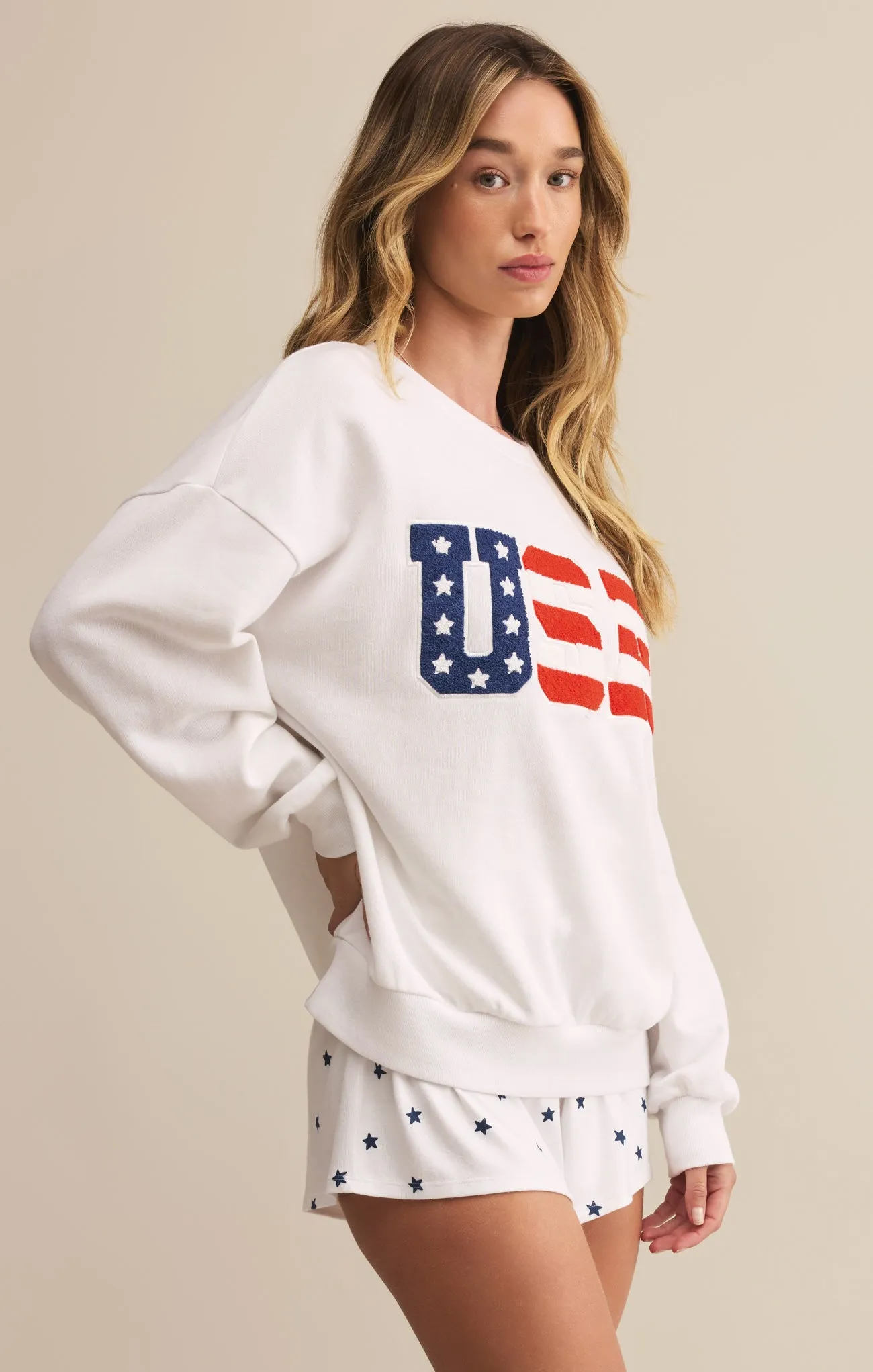 Oversized USA Sweatshirt sold by Z Supply product image thumbnail 3