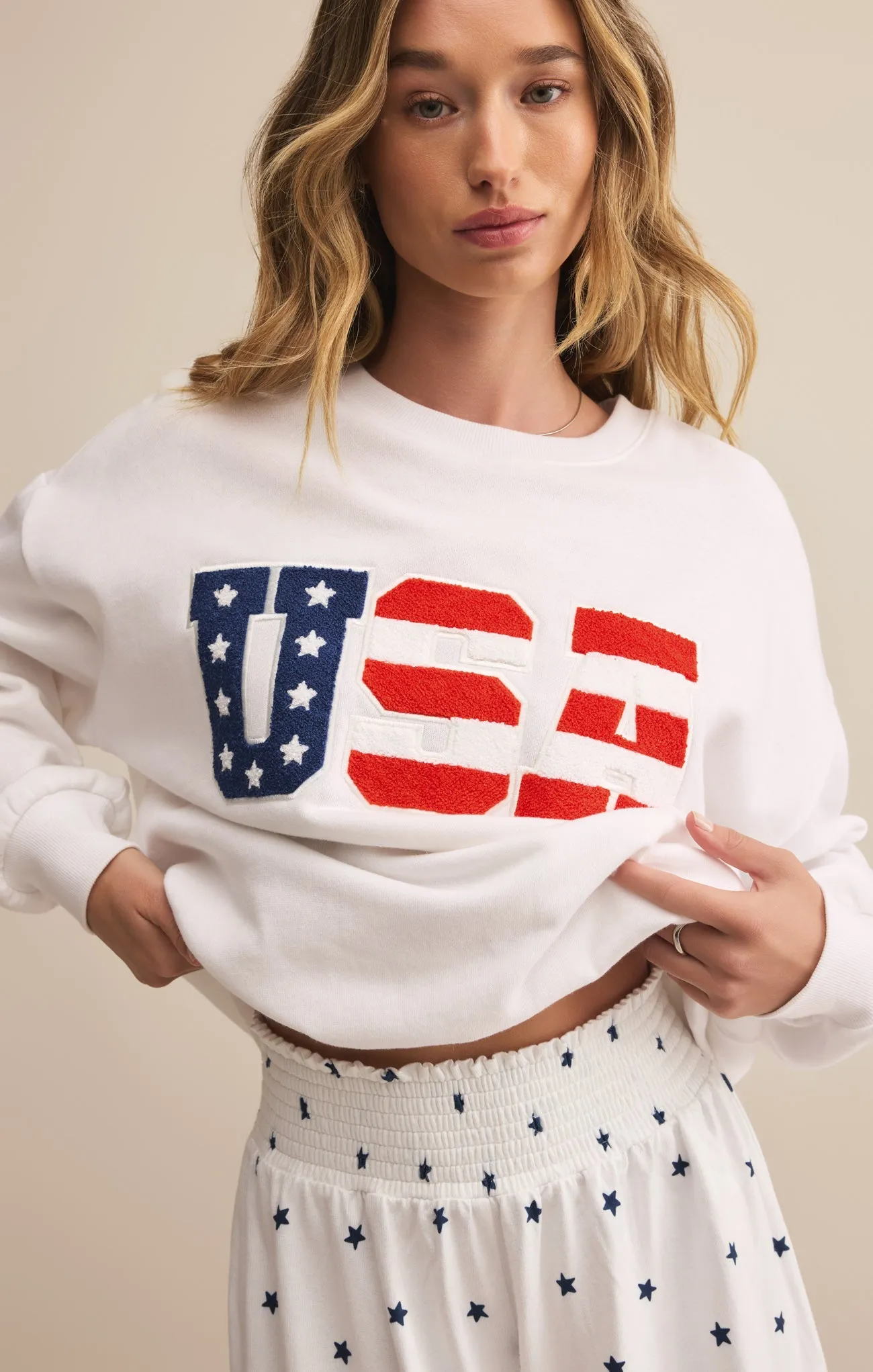 Oversized USA Sweatshirt sold by Z Supply product image thumbnail 5
