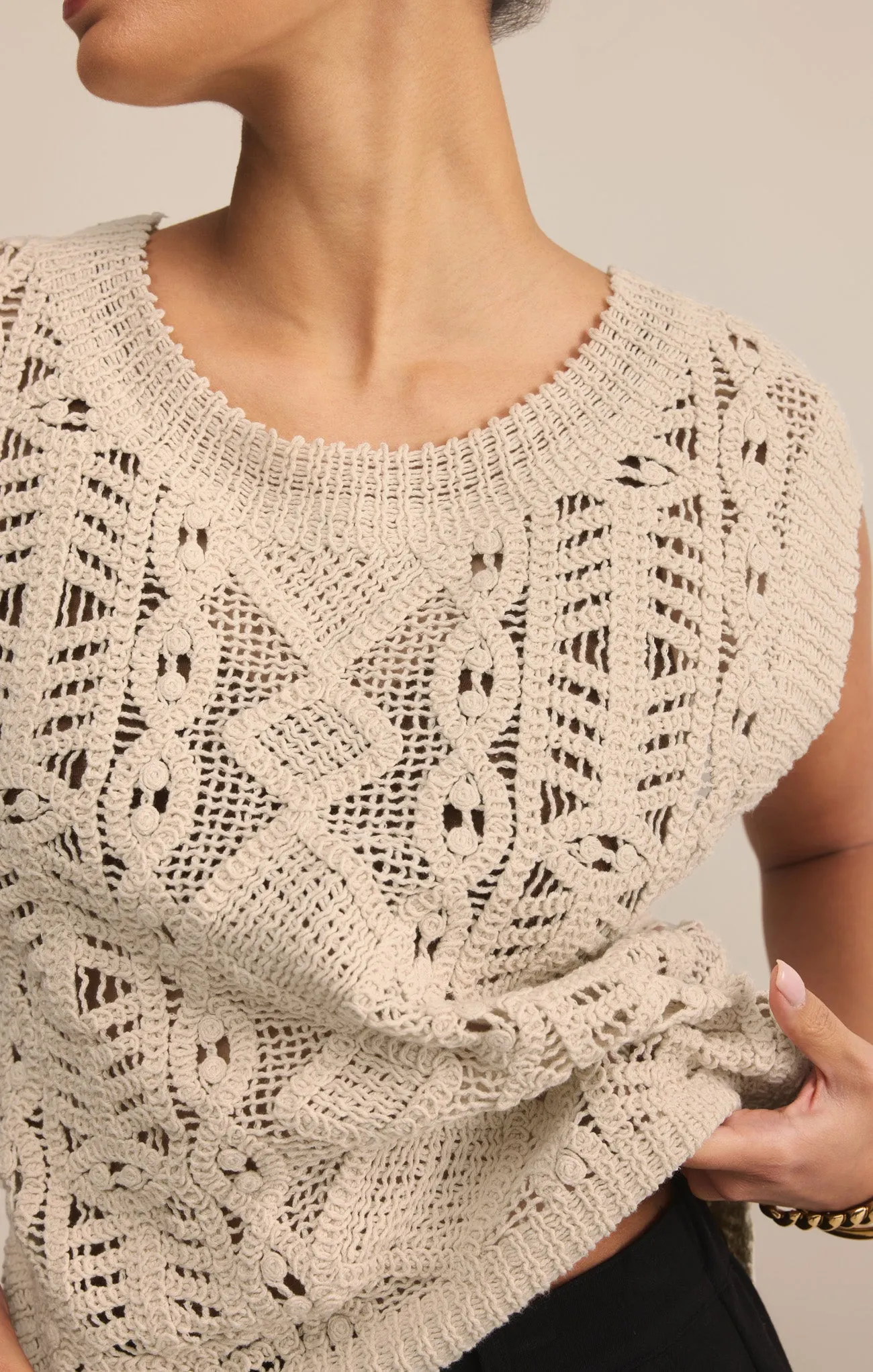 Baroque Crochet Sweater Top sold by Z Supply product image thumbnail 5