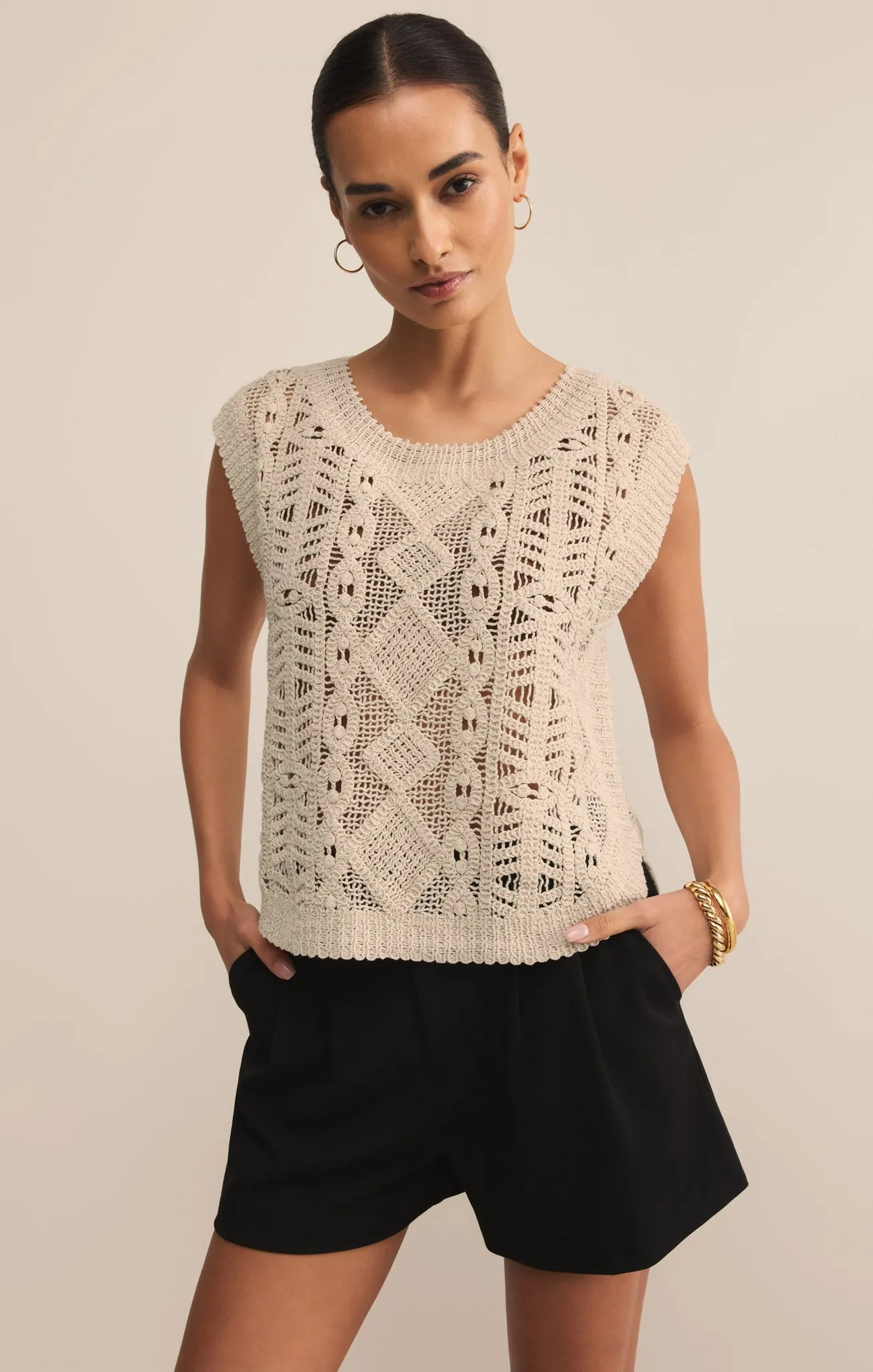 Baroque Crochet Sweater Top sold by Z Supply