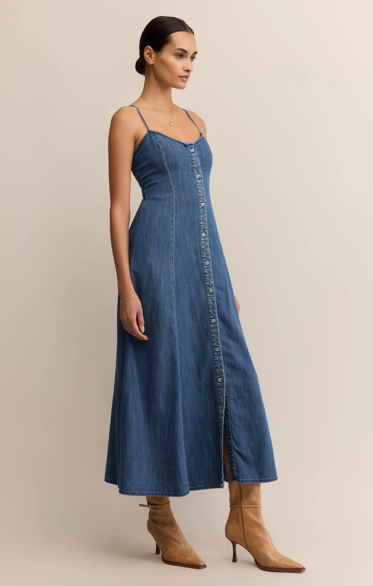 Angel Eyes Denim Midi Dress sold by Z Supply product image thumbnail 5