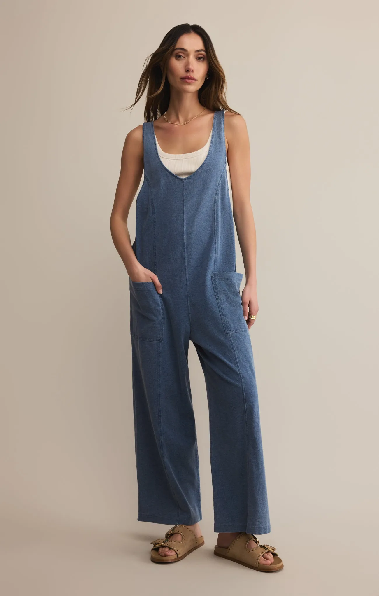 Everyday Jersey Denim Jumpsuit sold by Z Supply product image thumbnail 4