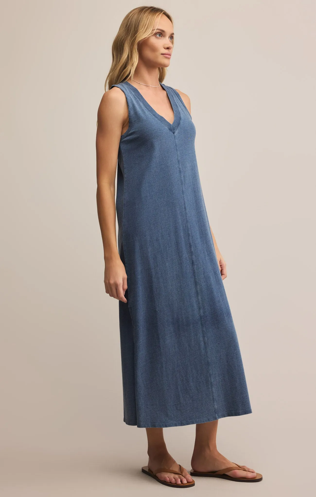Coastline Jersey Denim Midi Dress sold by Z Supply product image thumbnail 3