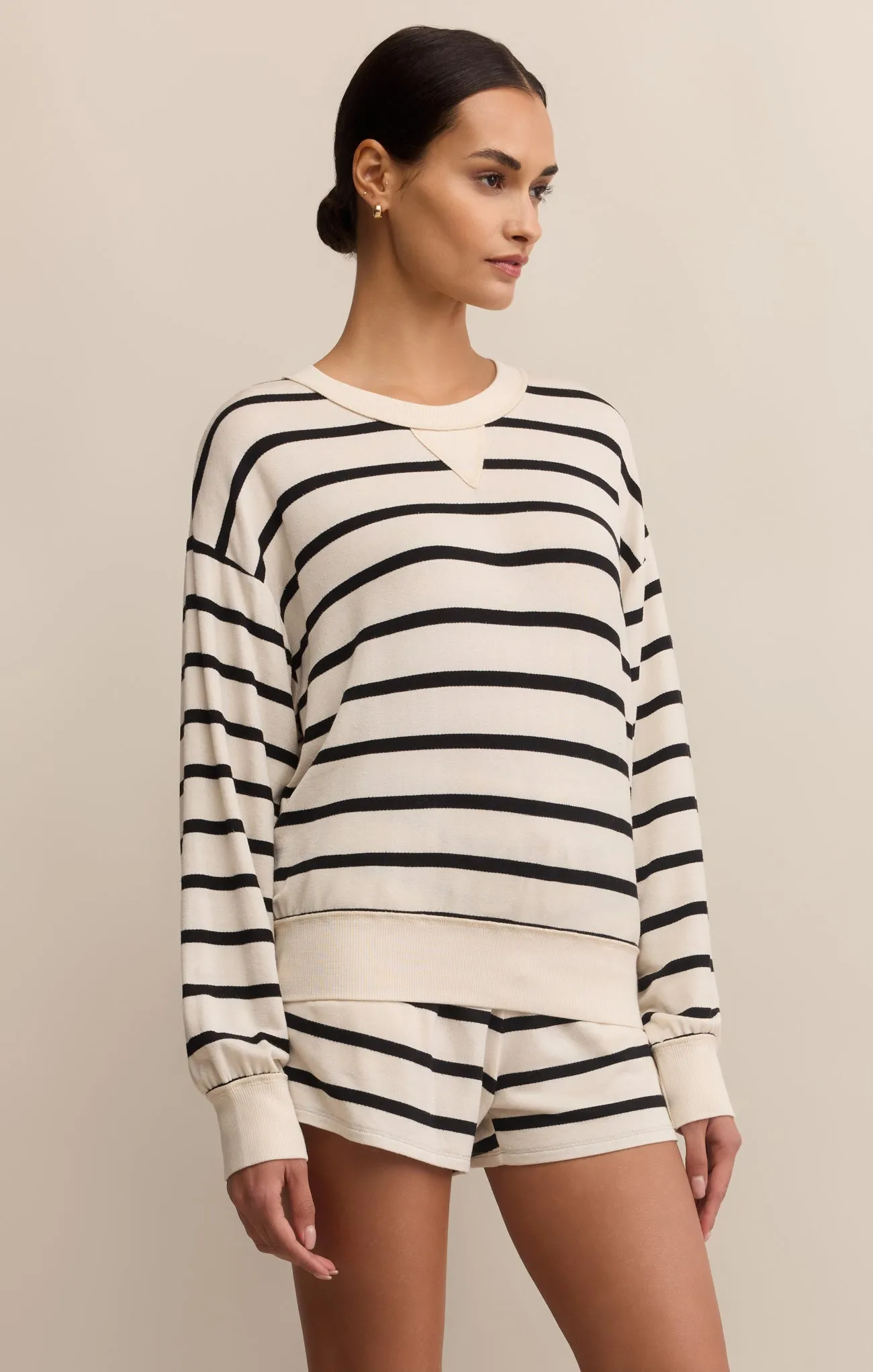 Stand Out Striped Modal Sweatshirt sold by Z Supply product image thumbnail 3