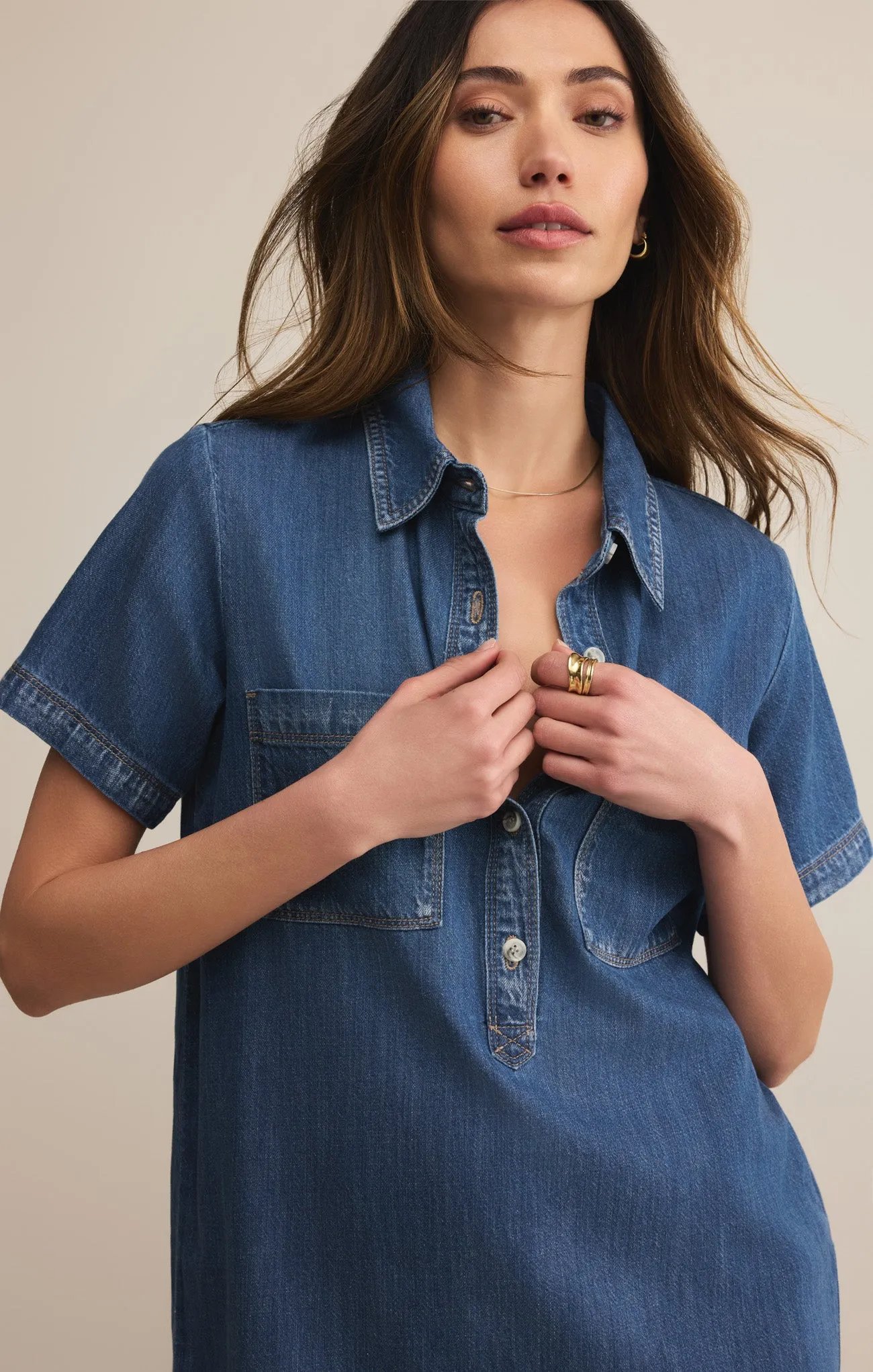 Kellie Denim Mini Dress sold by Z Supply product image thumbnail 5