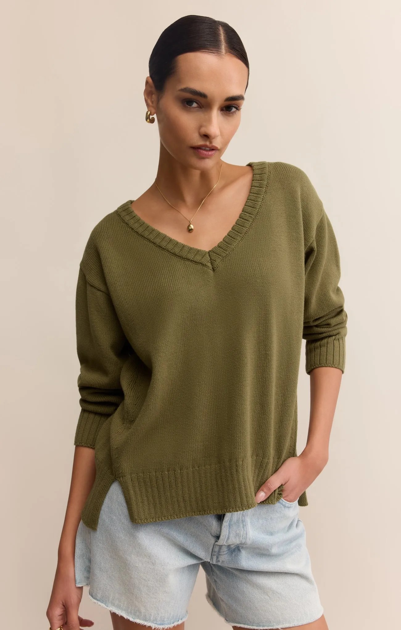 All Around Cotton V-Neck Sweater sold by Z Supply product image thumbnail 5