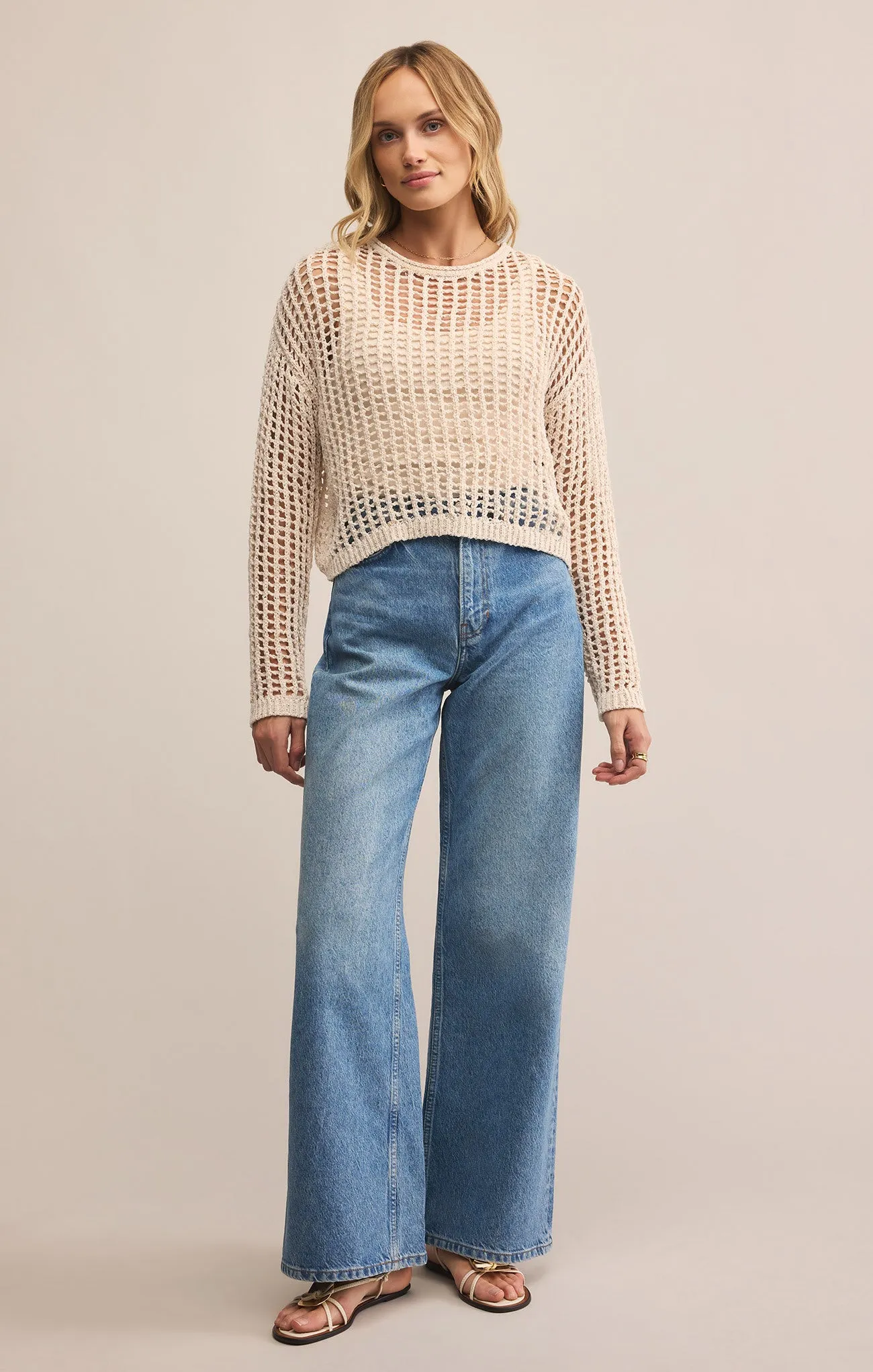 Felix Cropped Crochet Sweater sold by Z Supply product image thumbnail 4