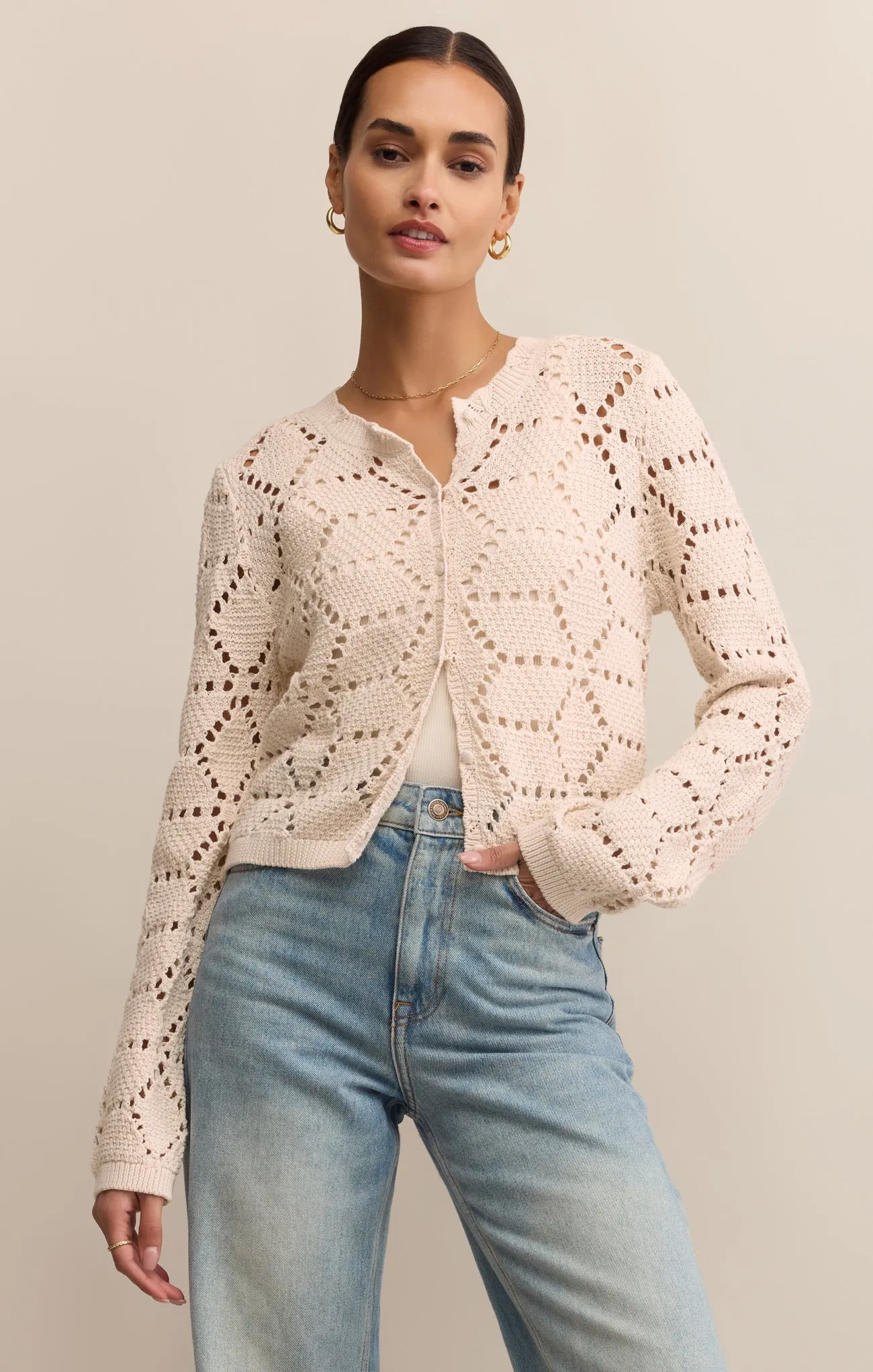 Rosalyn Diamond Sweater Cardigan sold by Z Supply product image thumbnail 3
