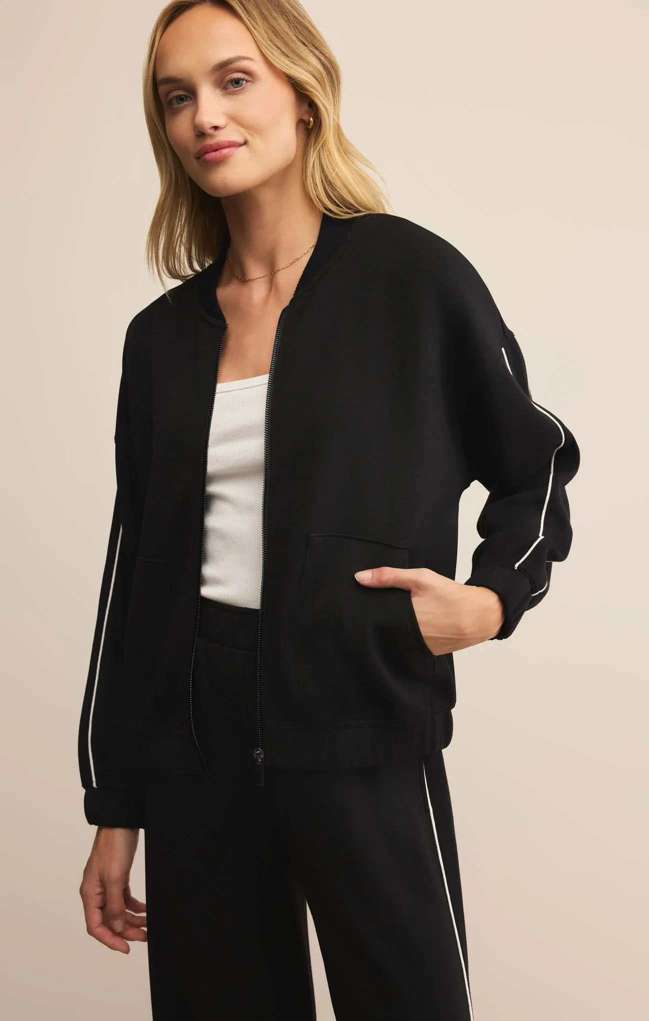 On Track Oversized Jersey Jacket sold by Z Supply product image thumbnail 5