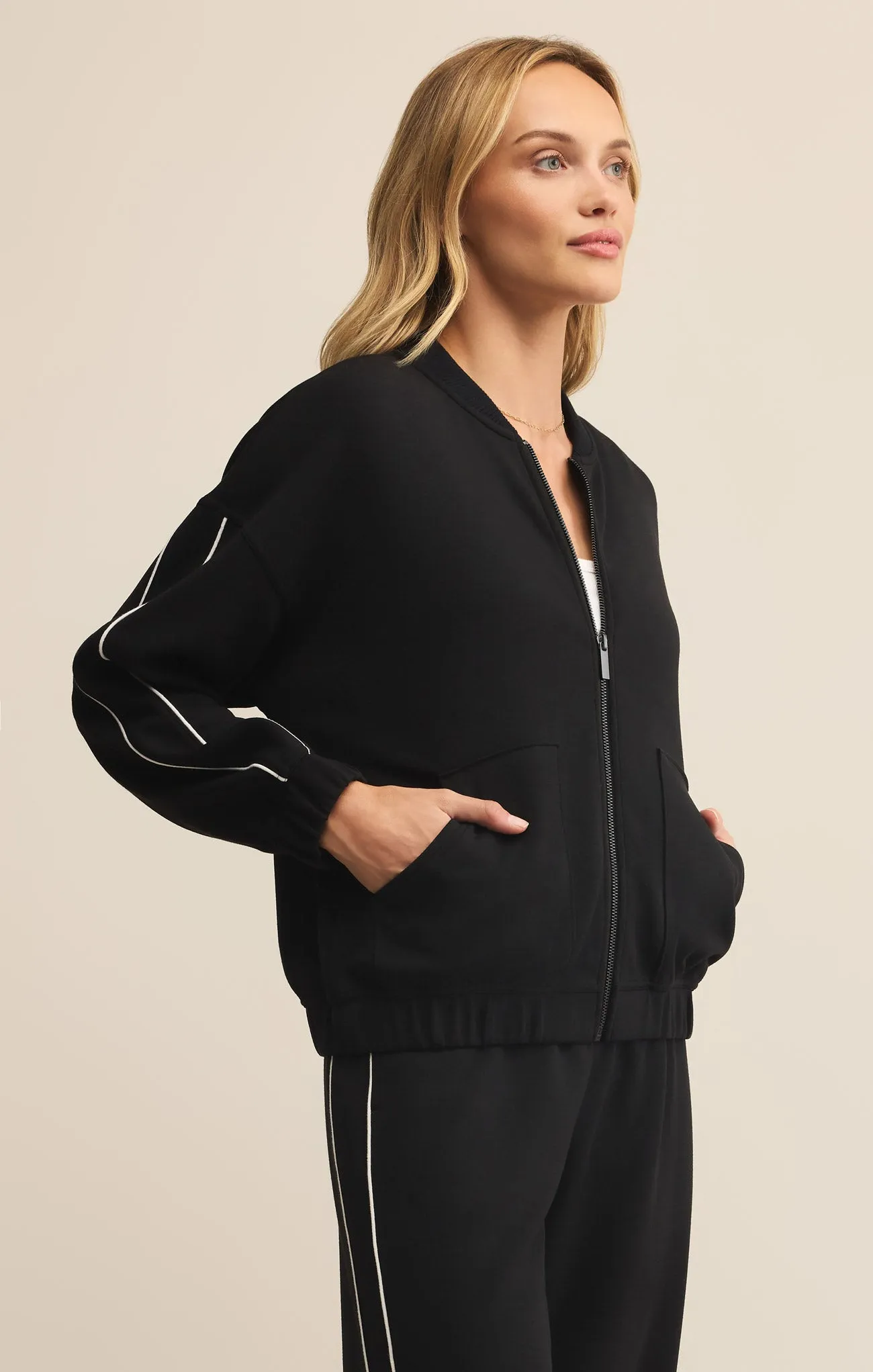 On Track Oversized Jersey Jacket sold by Z Supply product image thumbnail 3