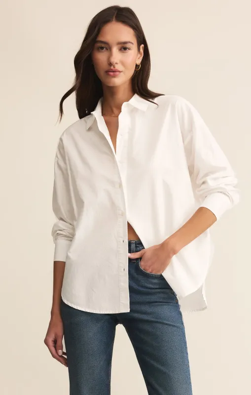 Elevated Poplin Button Up sold by Z Supply