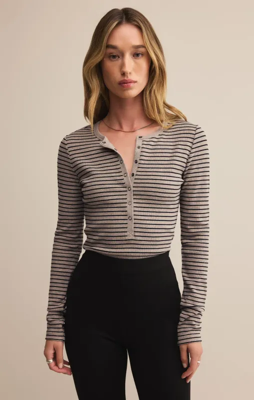 Stella Striped Modal Rib Henley sold by Z Supply