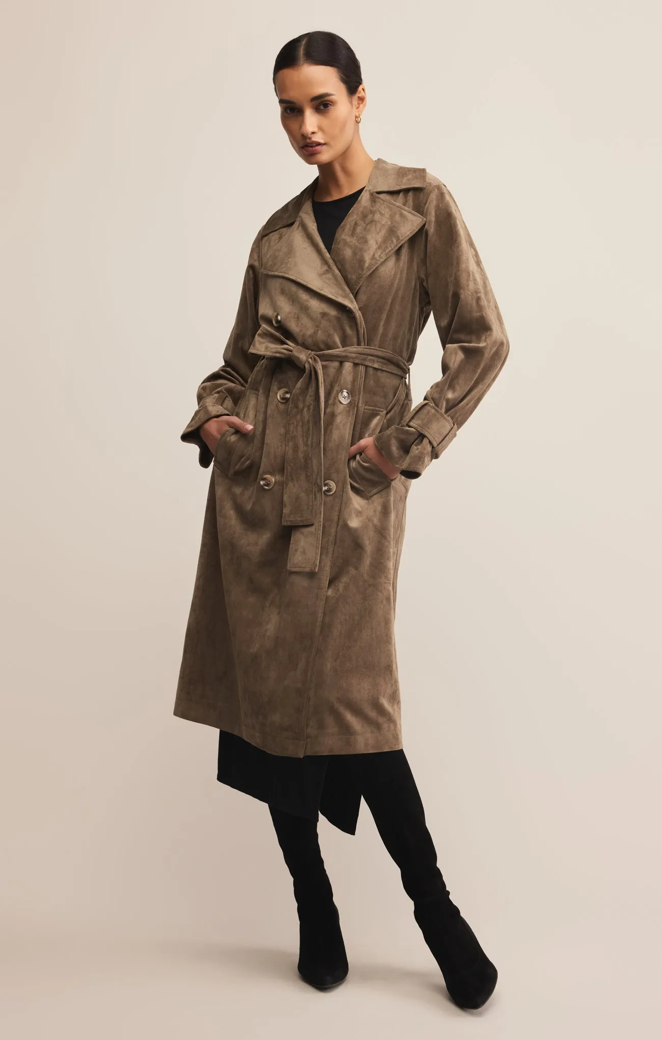 Dorian Suede Trench Coat sold by Z Supply product image thumbnail 4