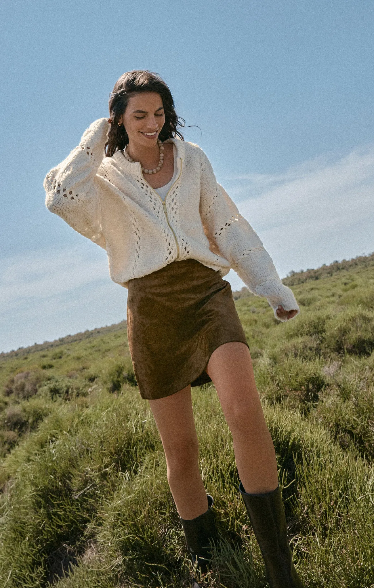 Ciera Faux Suede Mini Skirt sold by Z Supply