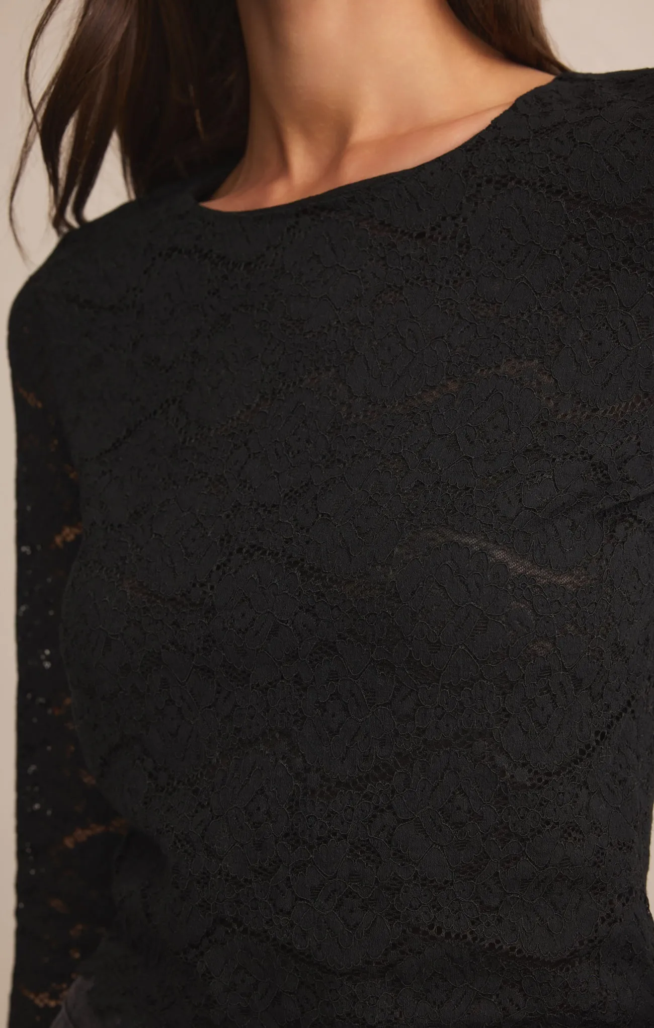 Aurora Lace Cropped Long Sleeve sold by Z Supply product image thumbnail 5