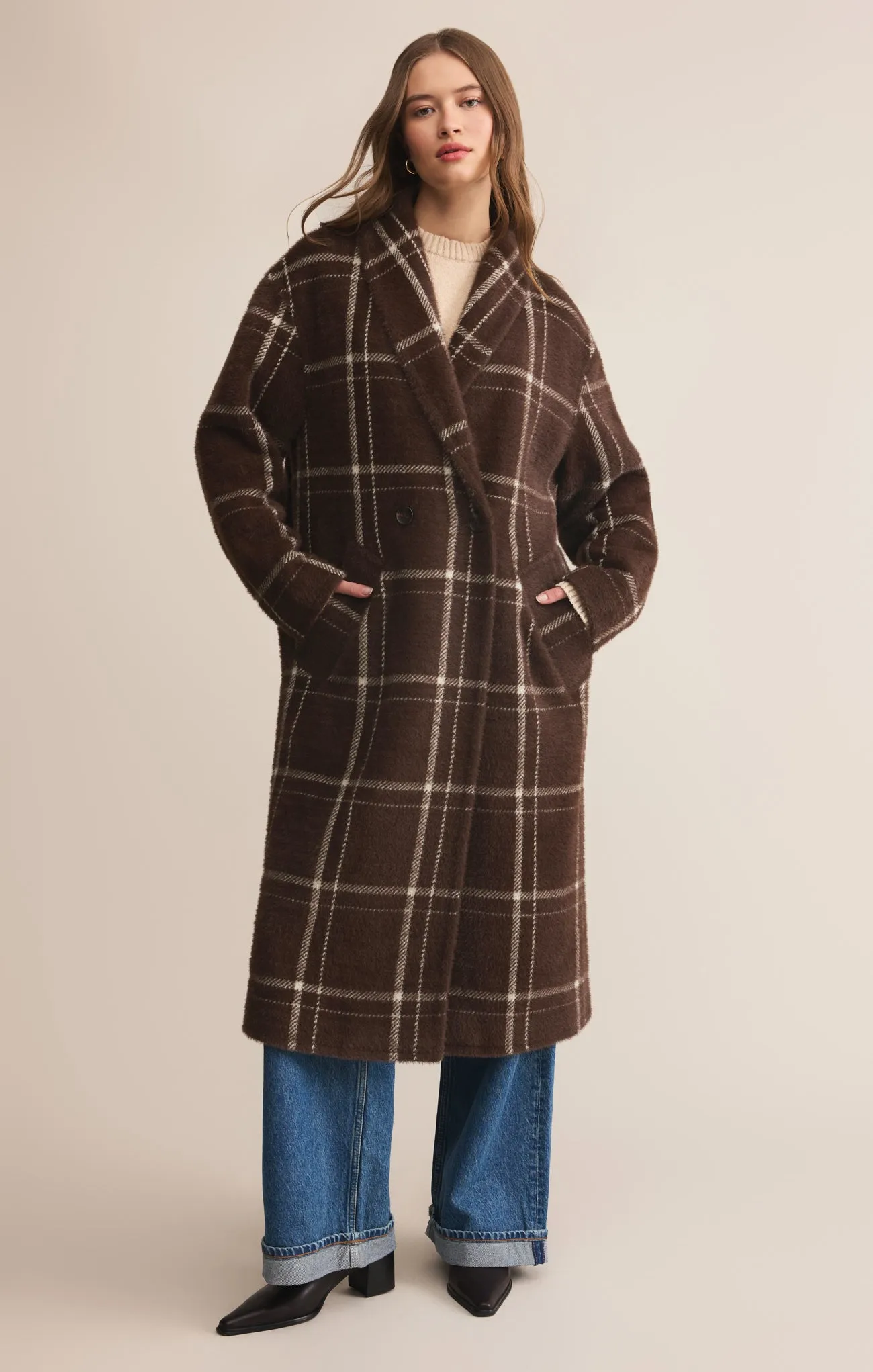 Mason Sweater Plaid Coat sold by Z Supply