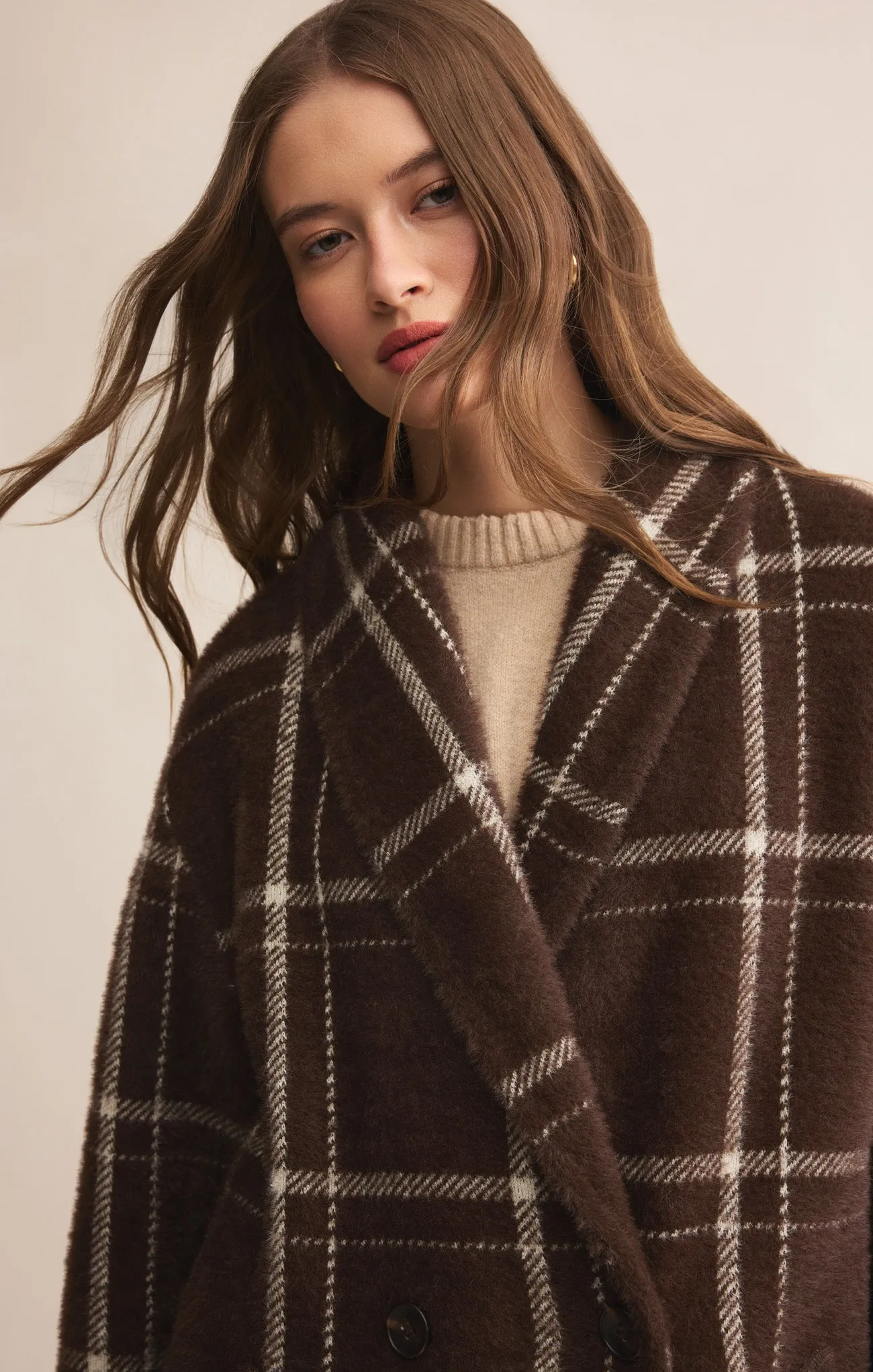 Mason Sweater Plaid Coat sold by Z Supply product image thumbnail 3