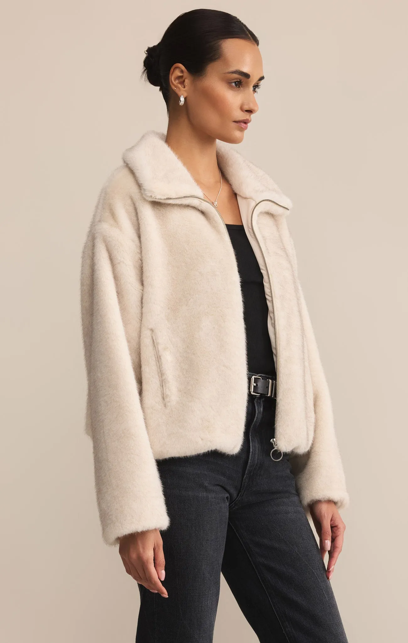 Amethyst Faux Fur Jacket sold by Z Supply product image thumbnail 3