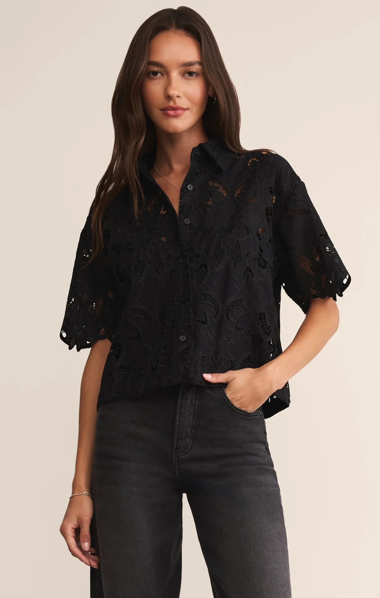 Midnight Embroidered Top sold by Z Supply