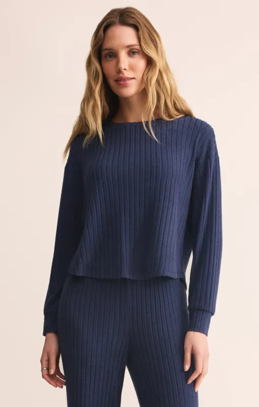 Elfie Silky Rib Long Sleeve Top sold by Z Supply