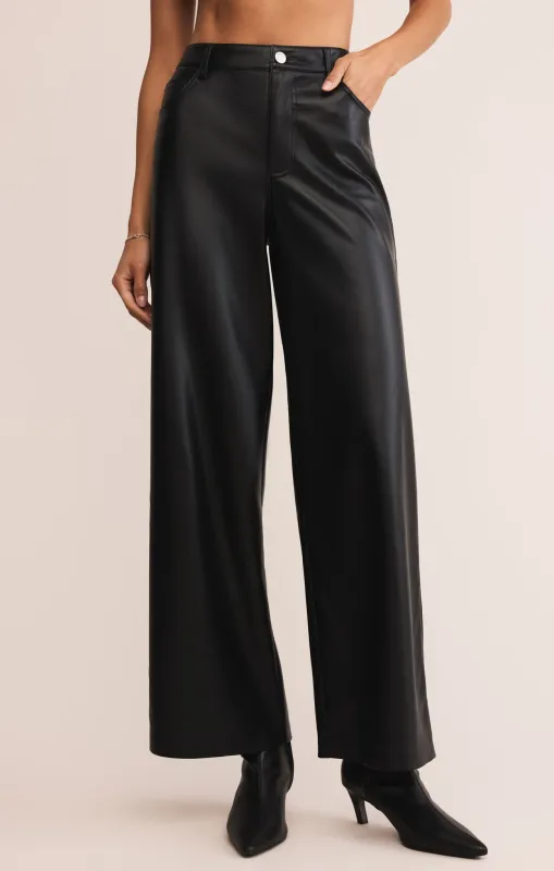 Marli Wide Leg Faux Leather Pant sold by Z Supply