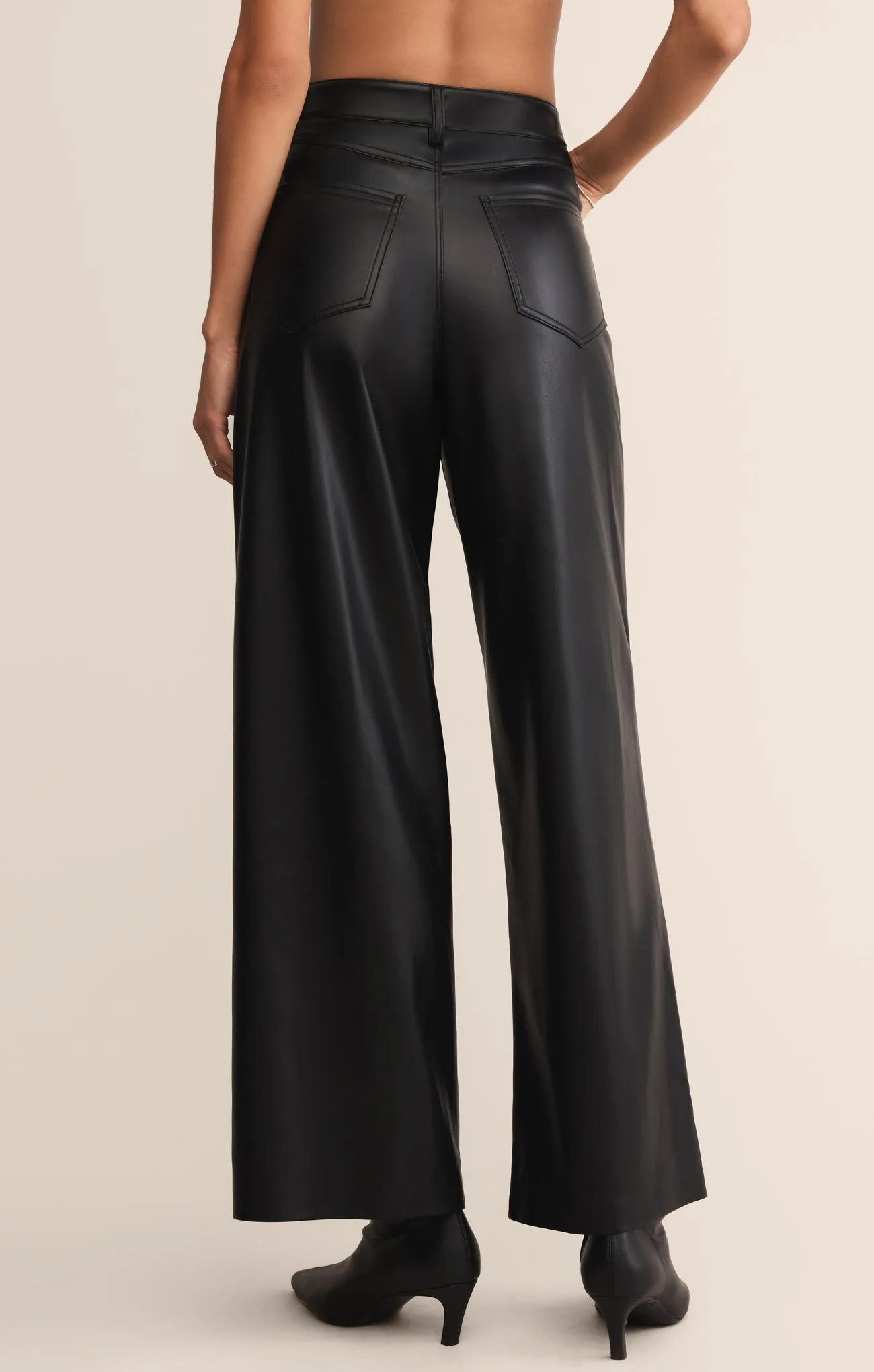 Marli Wide Leg Faux Leather Pant sold by Z Supply product image thumbnail 2