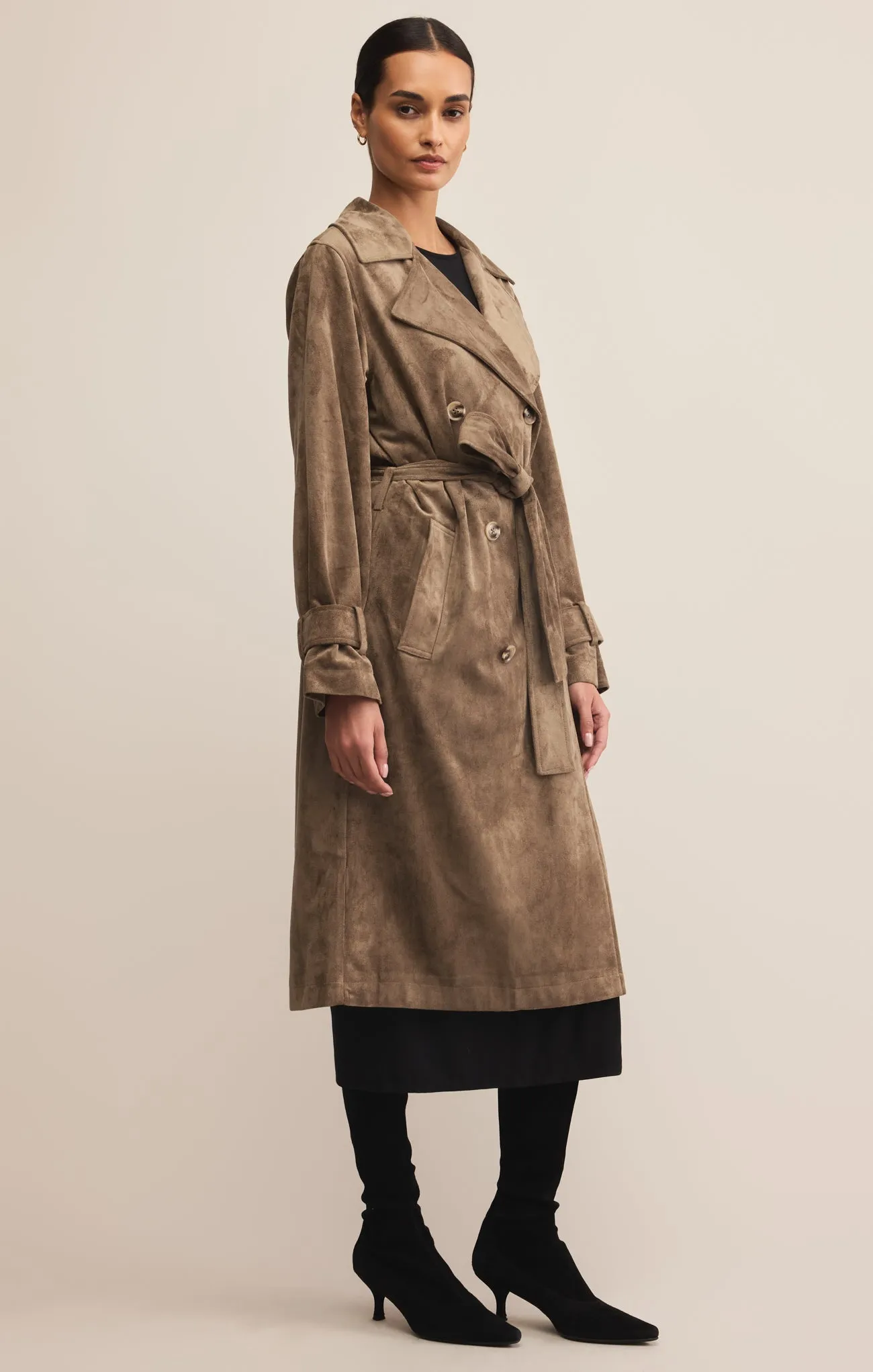 Dorian Faux Suede Trench Coat sold by Z Supply product image thumbnail 3