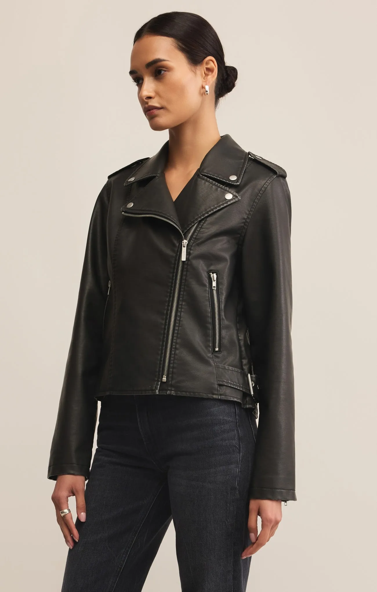 Alchemy Moto Faux Leather Jacket sold by Z Supply product image thumbnail 5